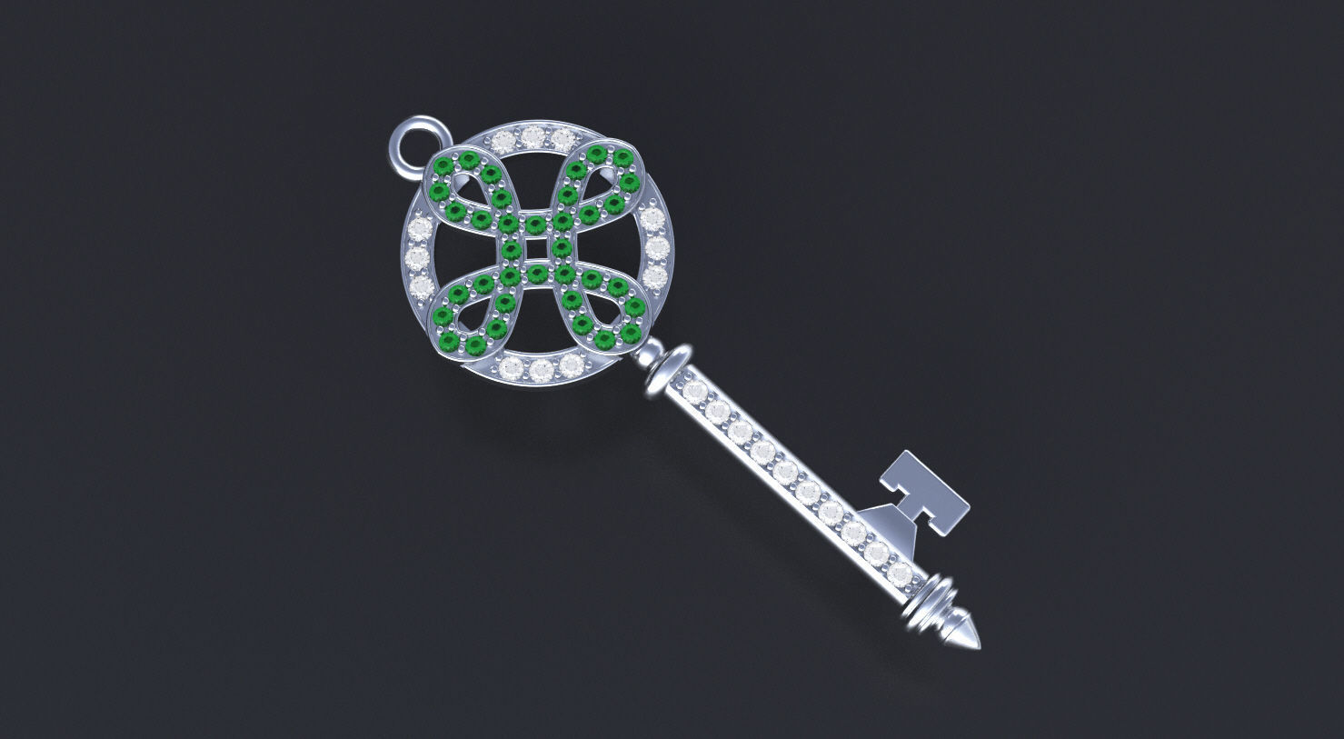 Jewelry Pendant necklace Key 3D print model or CNC  model 3D print model_1