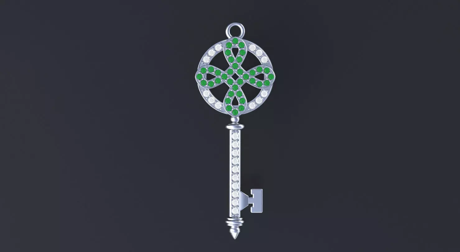 Jewelry Pendant necklace Key 3D print model or CNC  model 3D print model_0