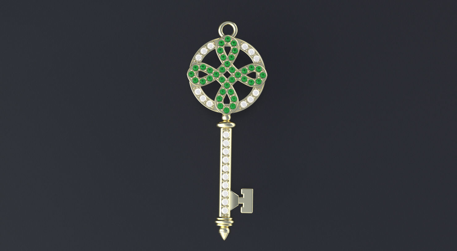 Jewelry Pendant necklace Key 3D print model or CNC  model 3D print model_12