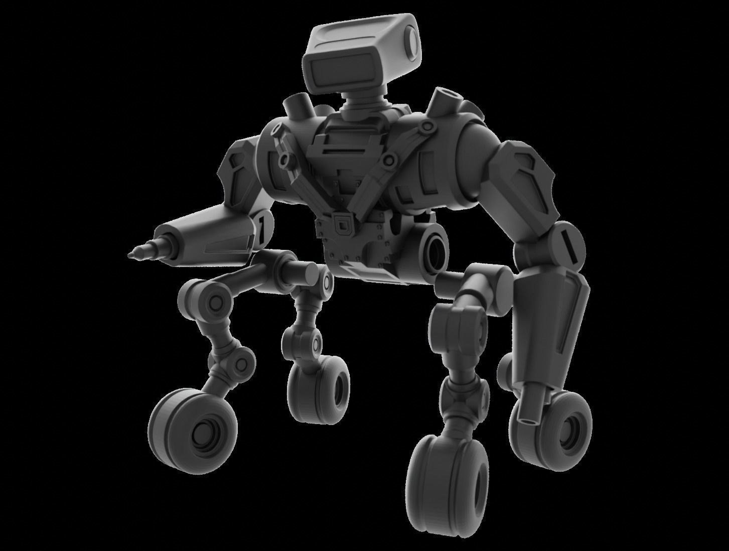 Robot tank 3D Print model 3D print model_7