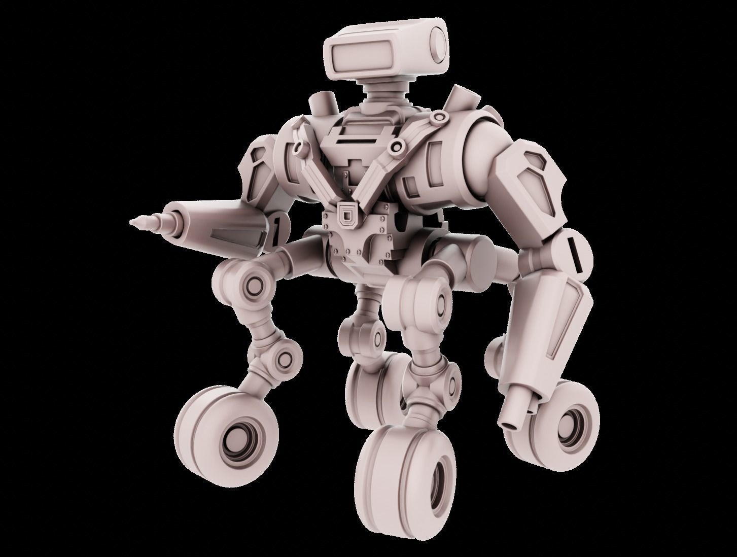 Robot tank 3D Print model 3D print model_11