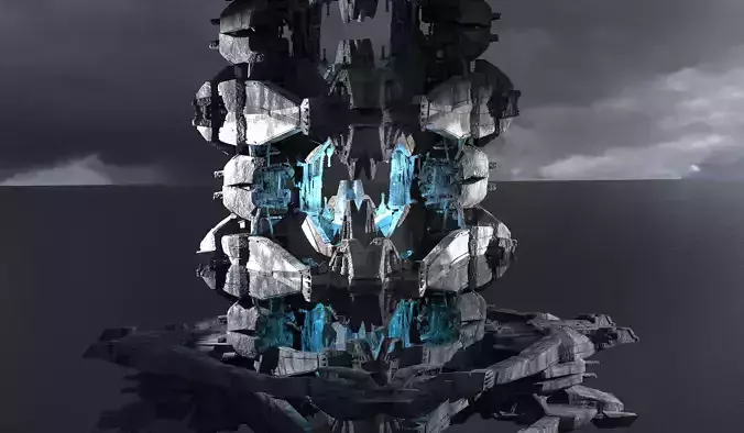 Energy towers Sci-Fi kit bash 1 