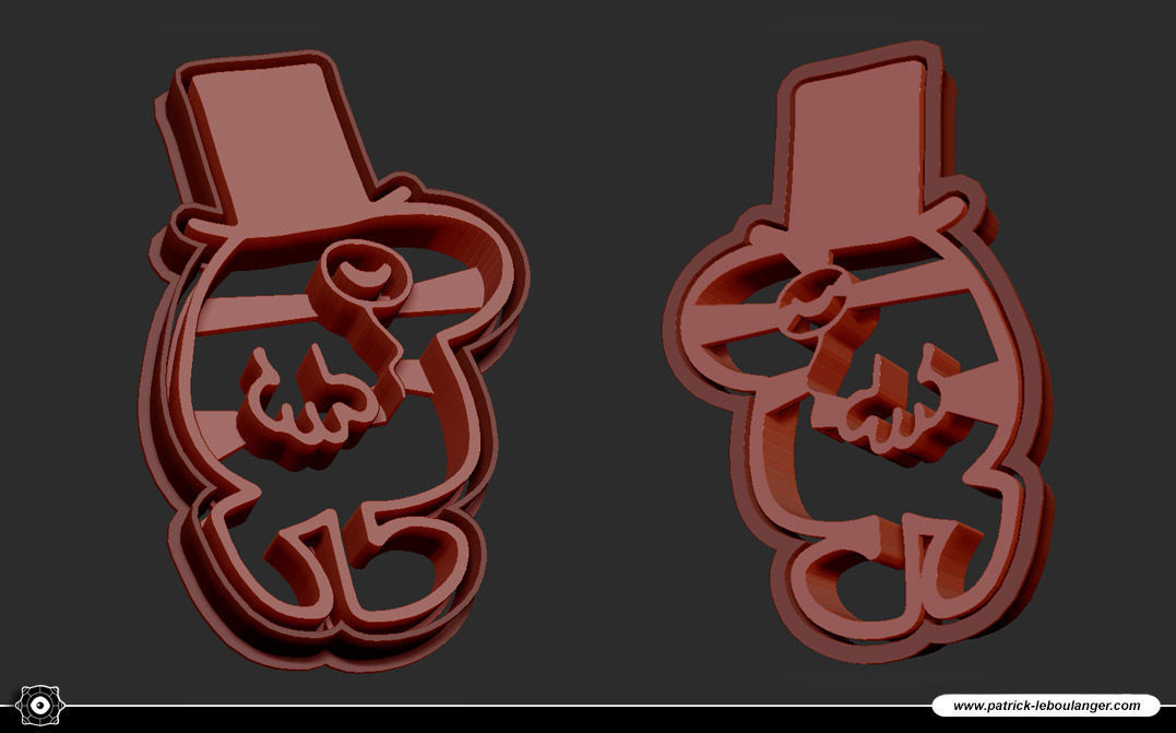 Mr Uppity Cookie Cutter 3D print model_4