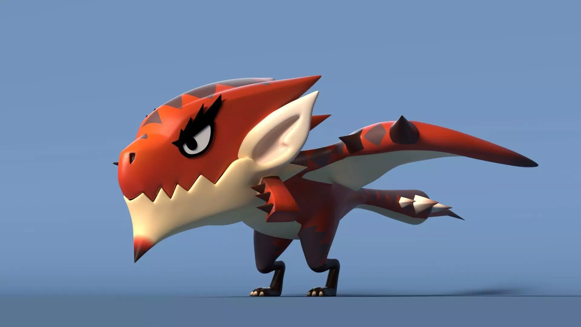 Male Fire Dragon Rathalos Monster Hunter World rise dinosaur 3D model