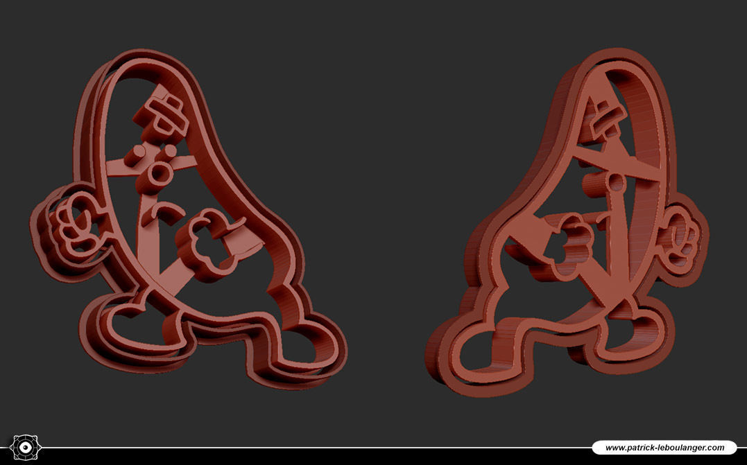 Mr CROSSPATCH Cookie Cutter 3D print model_4
