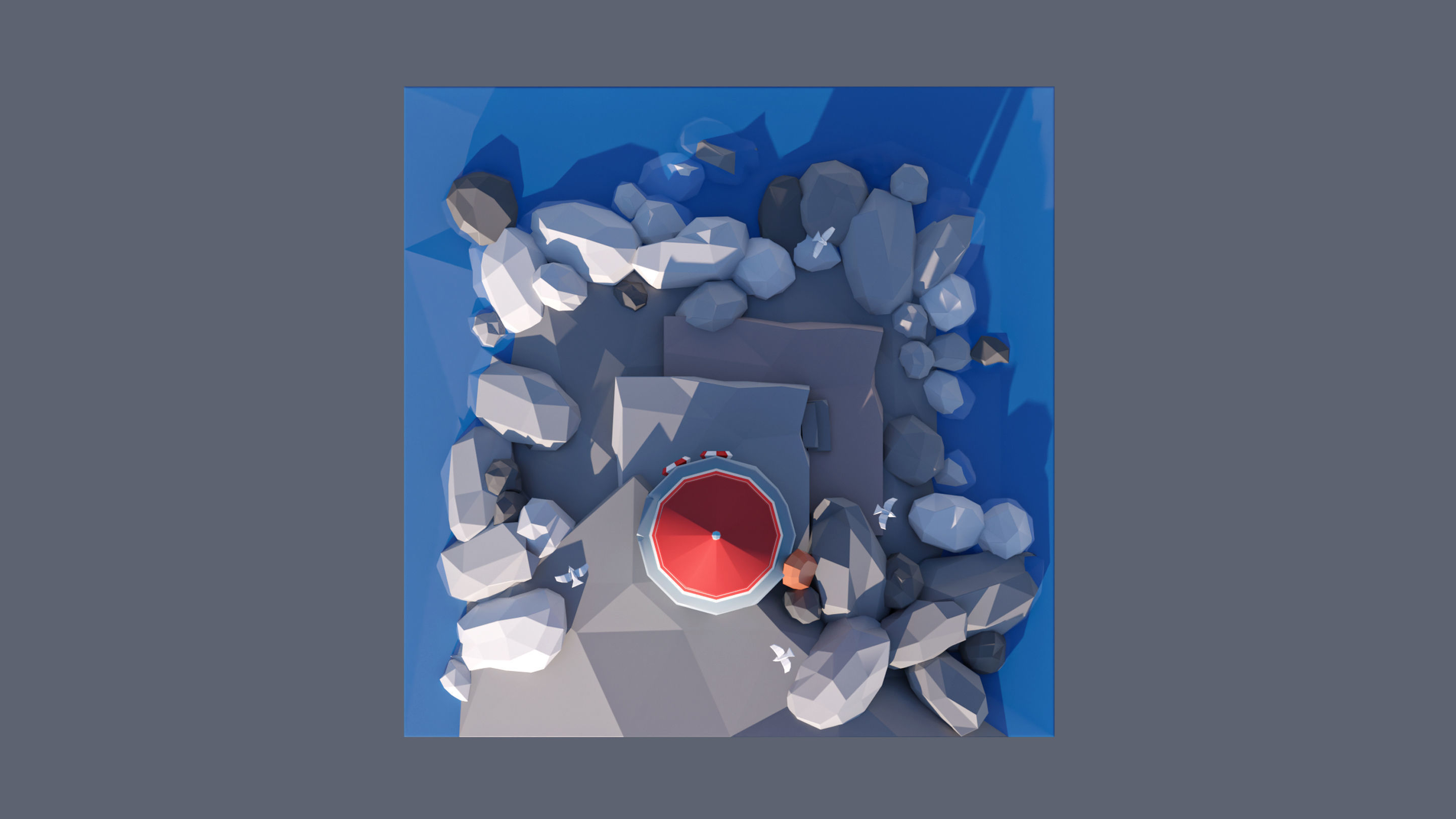 land 49A Low-poly 3D model_4