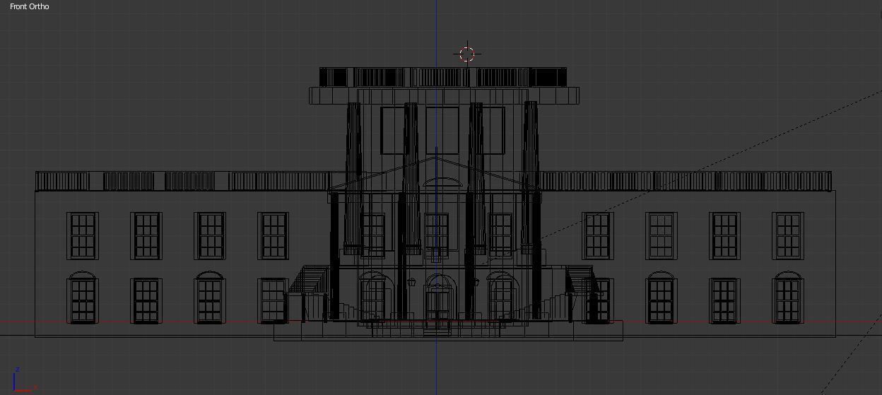 White House Low-poly 3D model_6