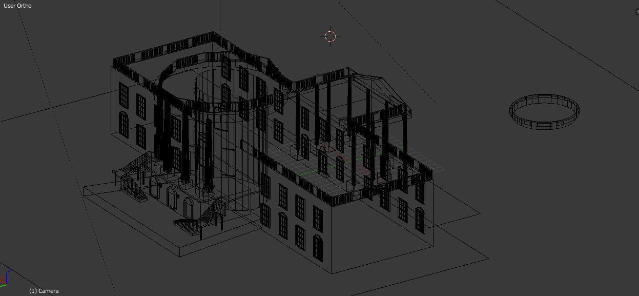 White House Low-poly 3D model_9