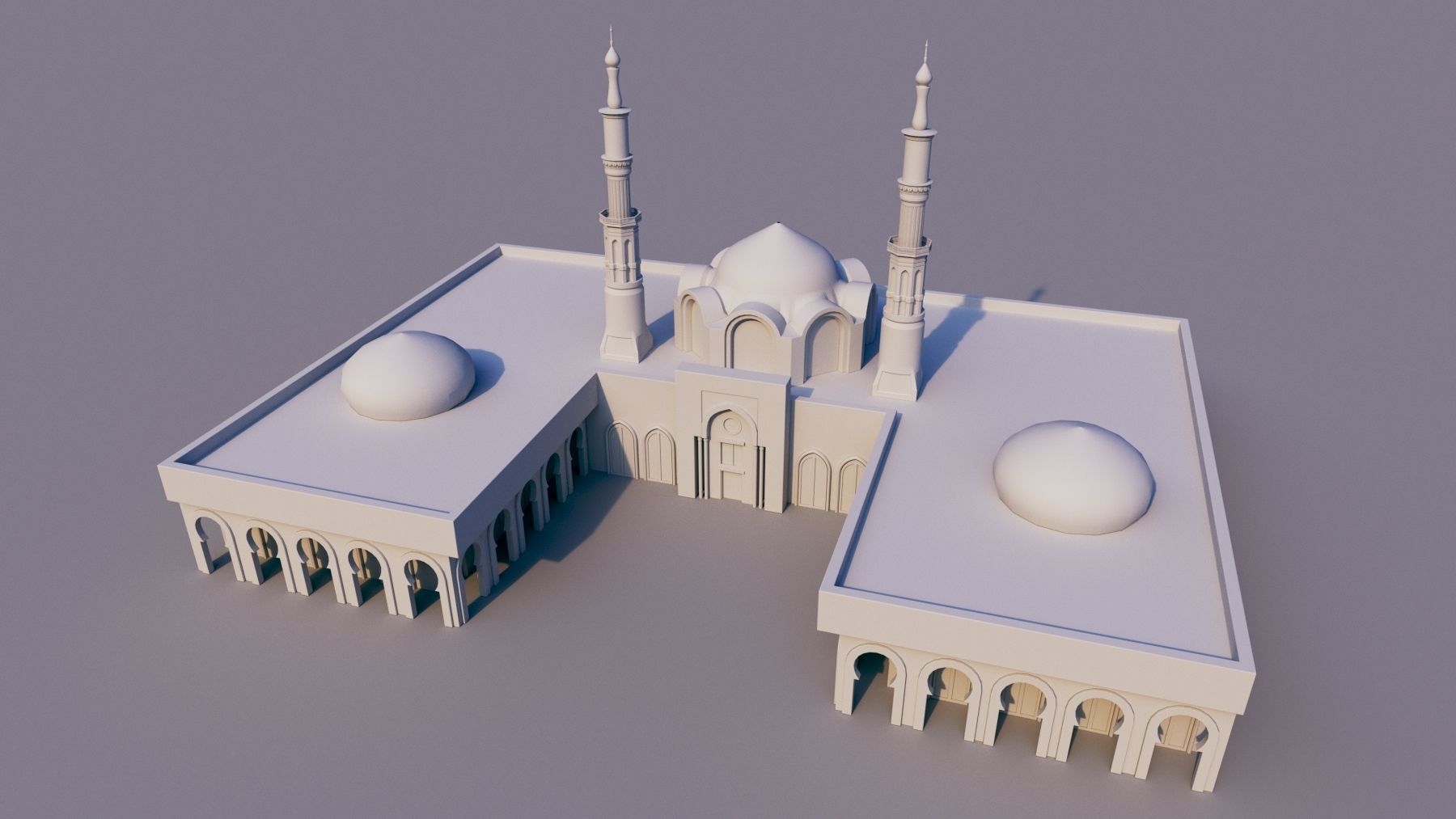 10 Models of Arabic houses and36 models of middle Eastern object Low-poly 3D model_18