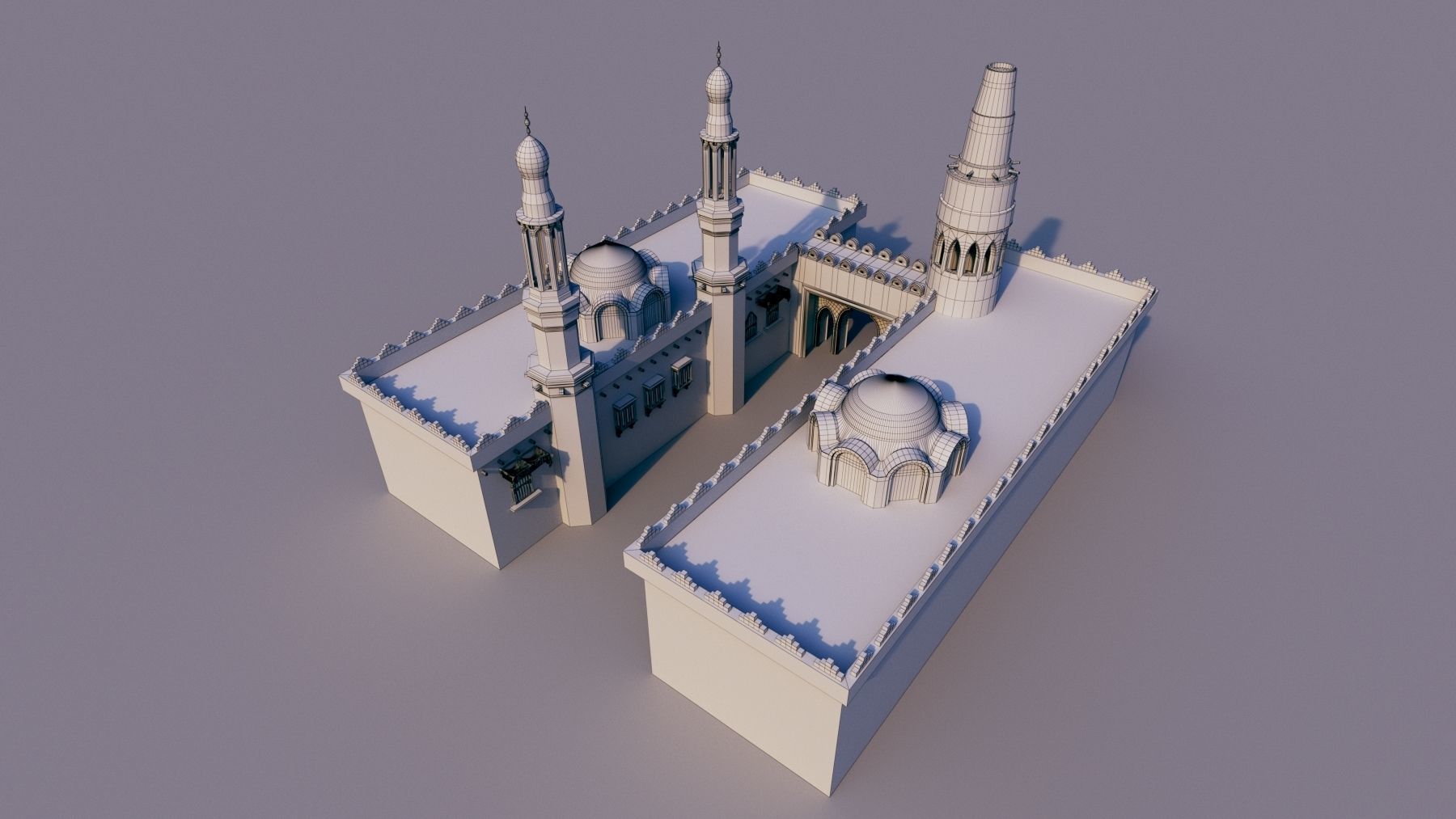 10 Models of Arabic houses and36 models of middle Eastern object Low-poly 3D model_10
