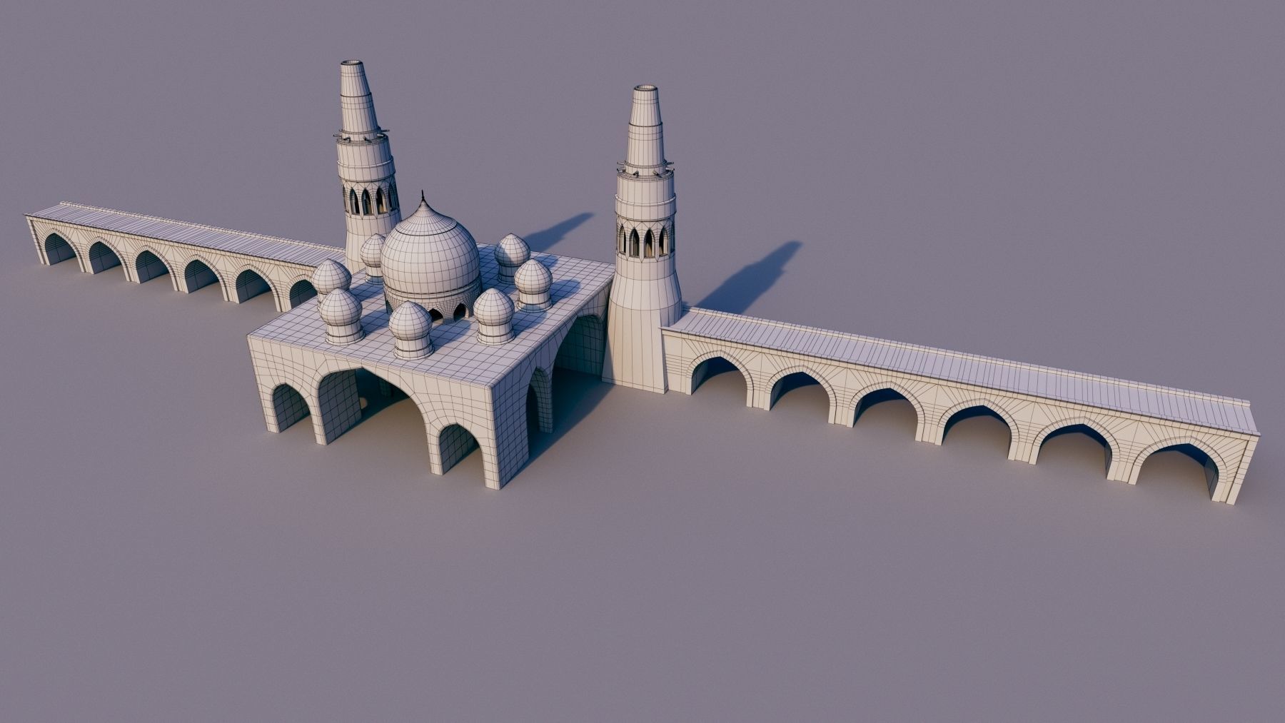 10 Models of Arabic houses and36 models of middle Eastern object Low-poly 3D model_21