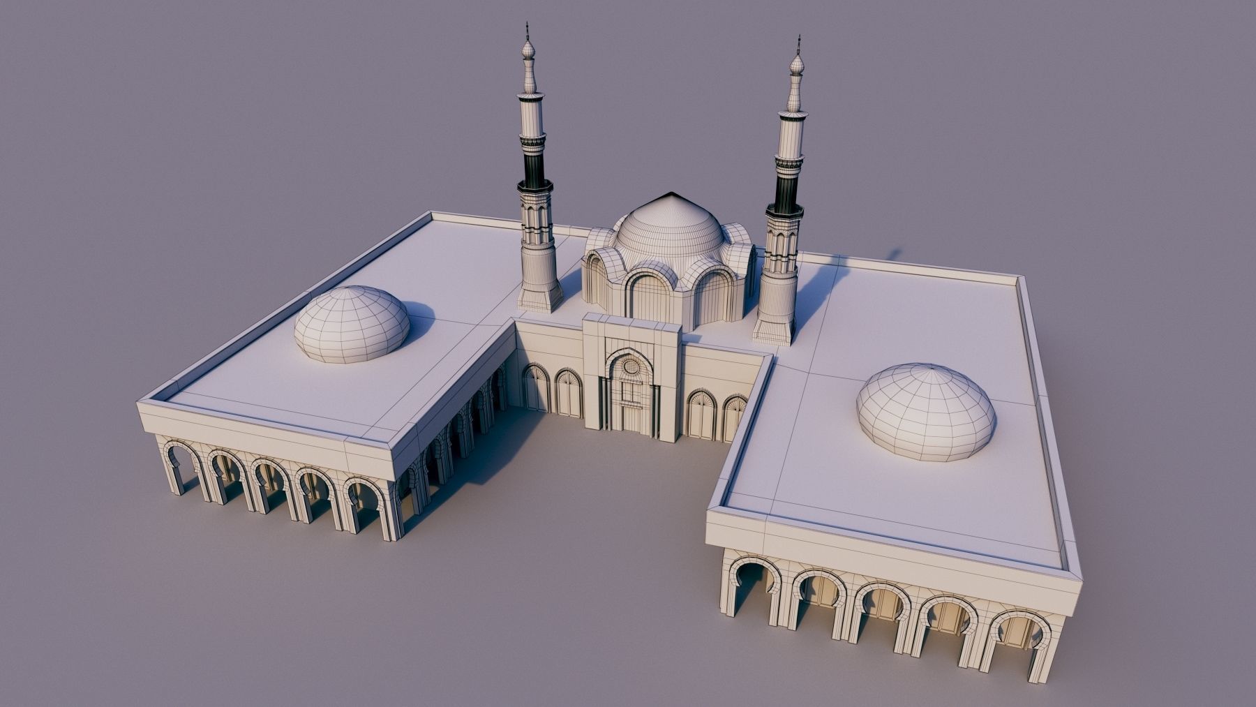 10 Models of Arabic houses and36 models of middle Eastern object Low-poly 3D model_19