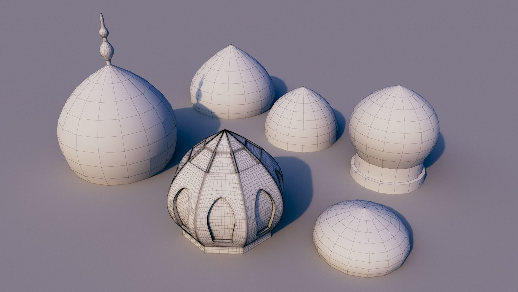 10 Models of Arabic houses and36 models of middle Eastern object Low-poly 3D model_22