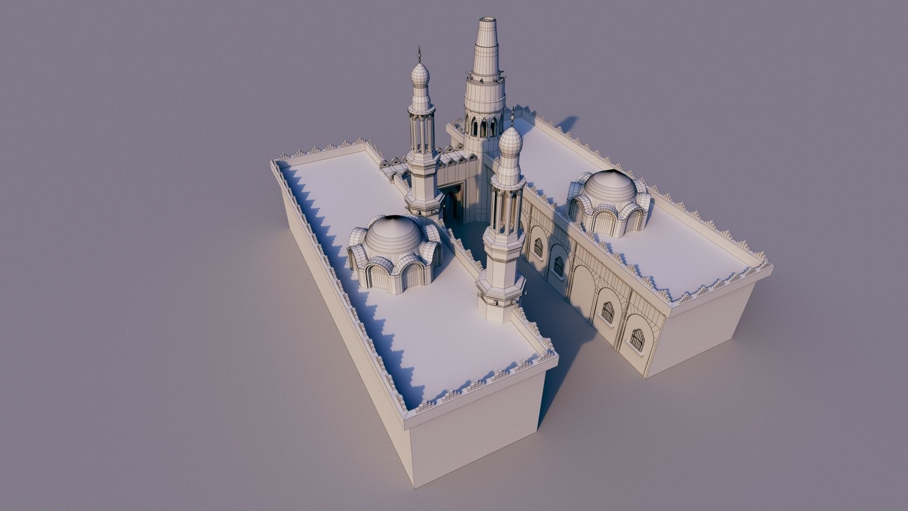 10 Models of Arabic houses and36 models of middle Eastern object Low-poly 3D model_11