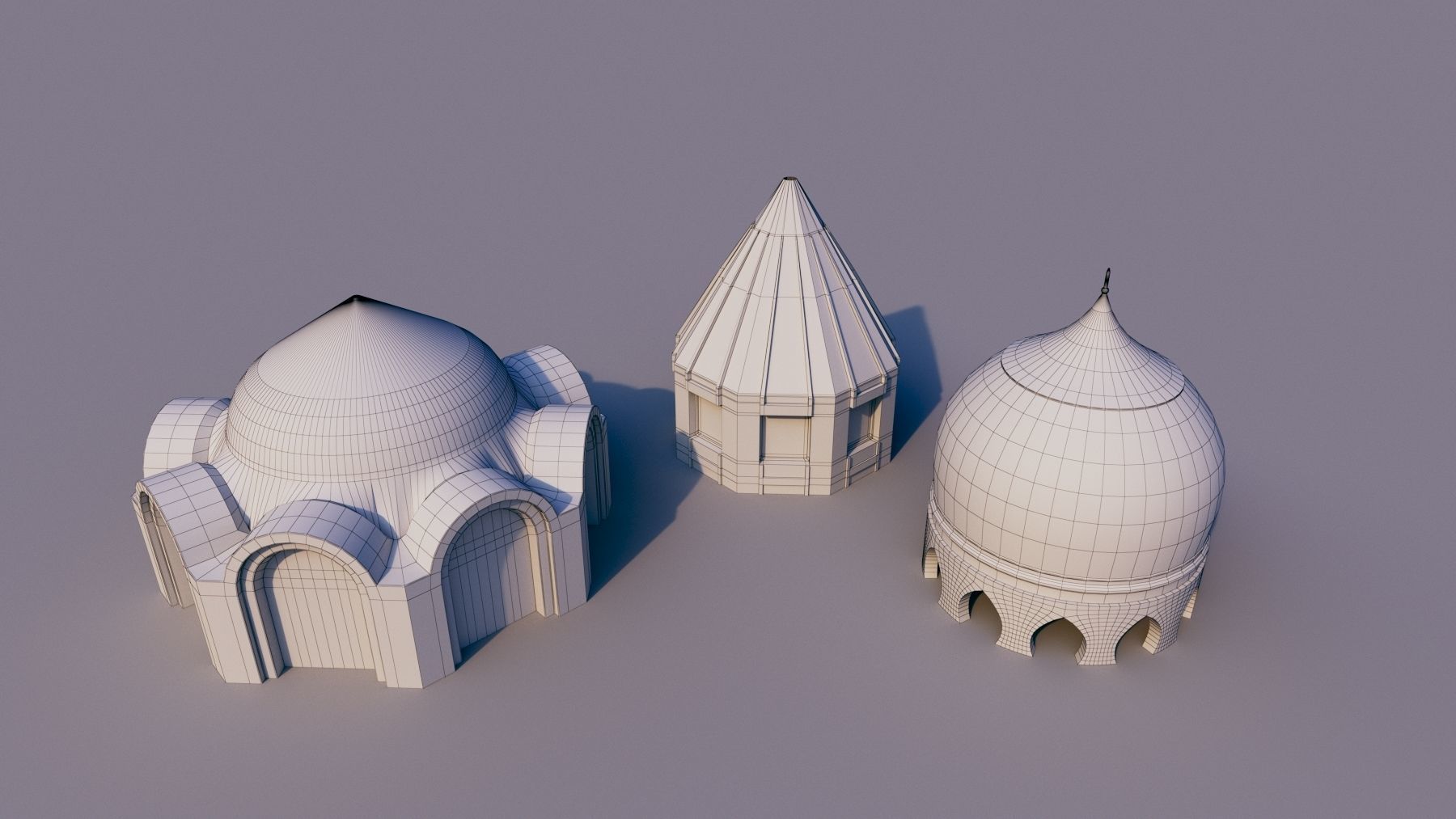 10 Models of Arabic houses and36 models of middle Eastern object Low-poly 3D model_23