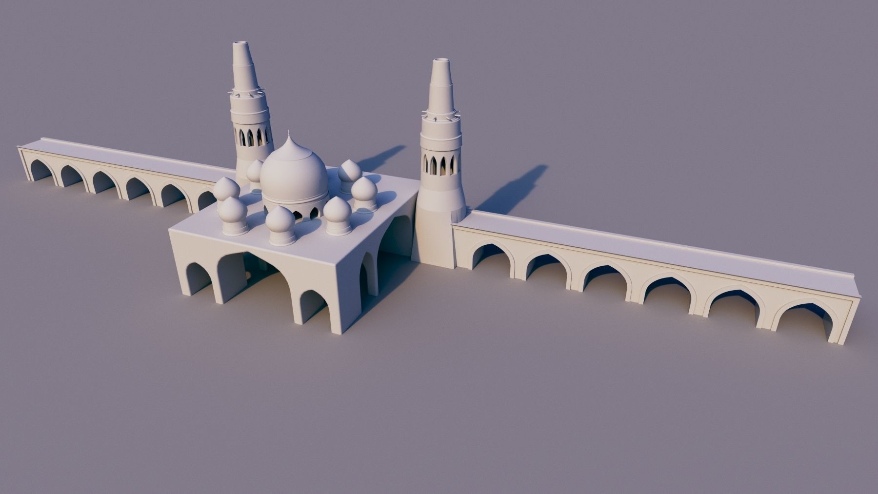 10 Models of Arabic houses and36 models of middle Eastern object Low-poly 3D model_20