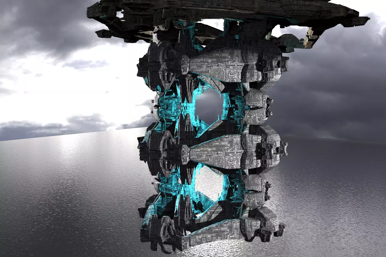 Dimensions shift cube Sci-Fi kit bash 3  3D model_0