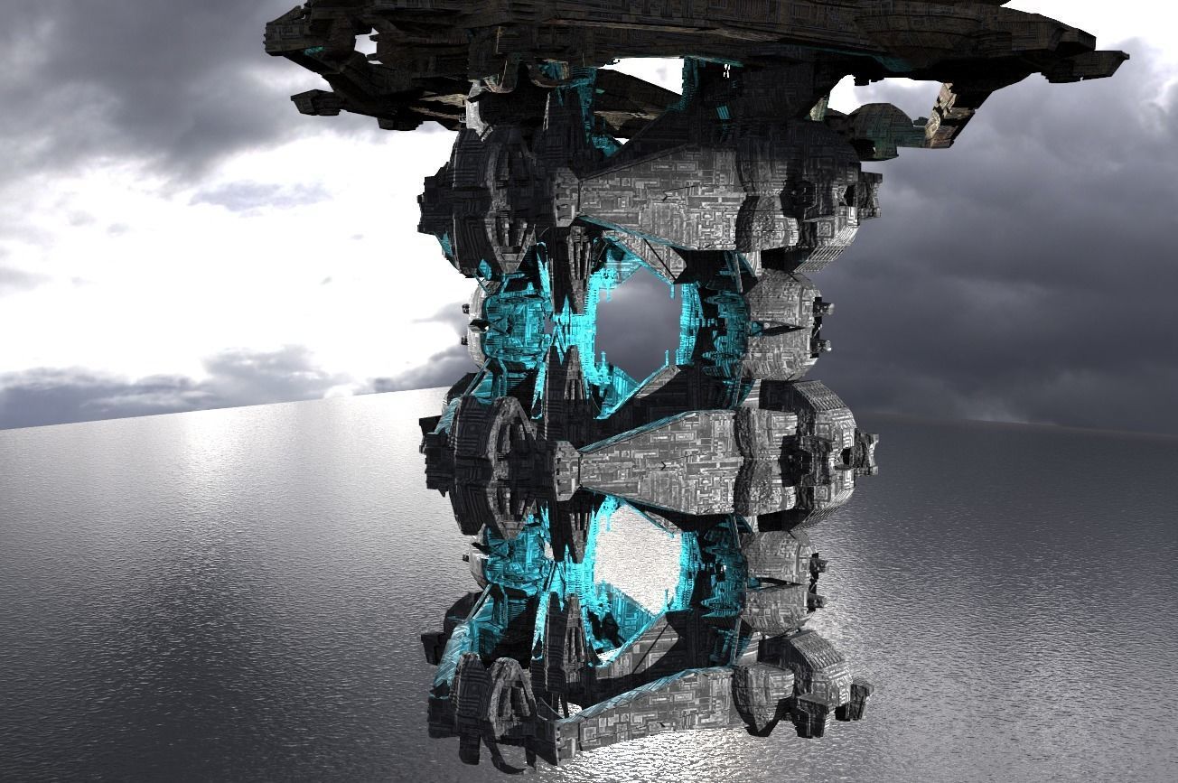 Dimensions shift cube Sci-Fi kit bash 3  3D model_1