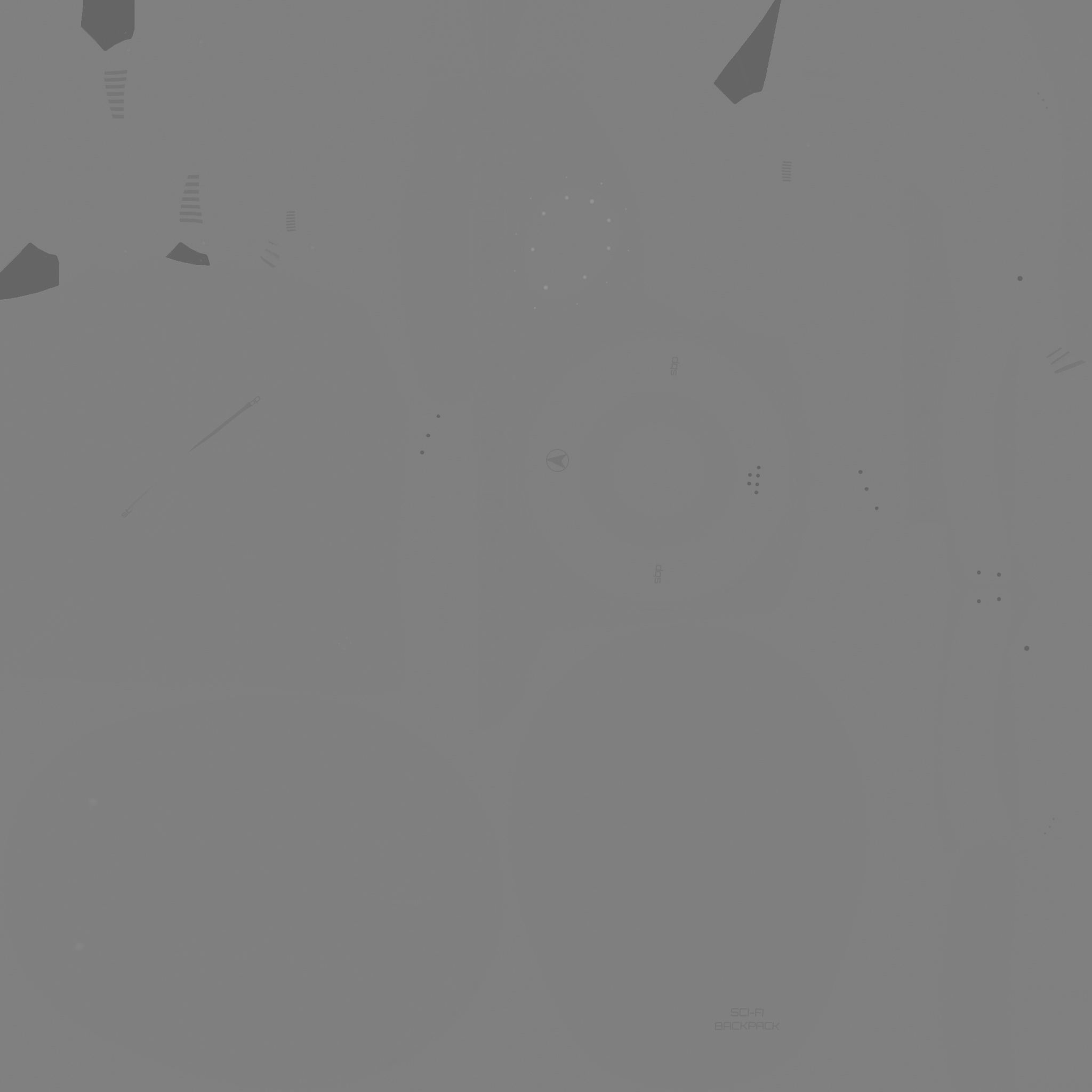 SciFi Backpack D08 Full Black - Fashion Character Design Low-poly 3D model_22