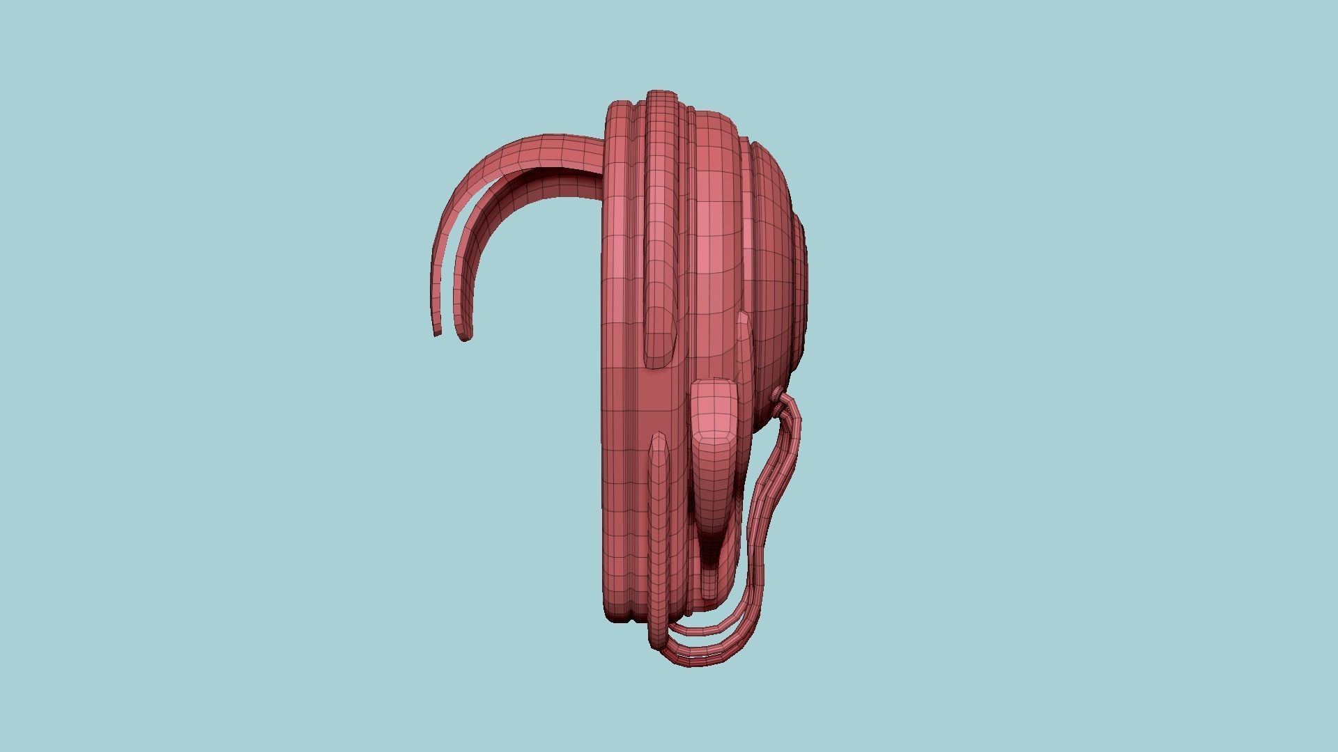 SciFi Backpack D08 Full Black - Fashion Character Design Low-poly 3D model_15