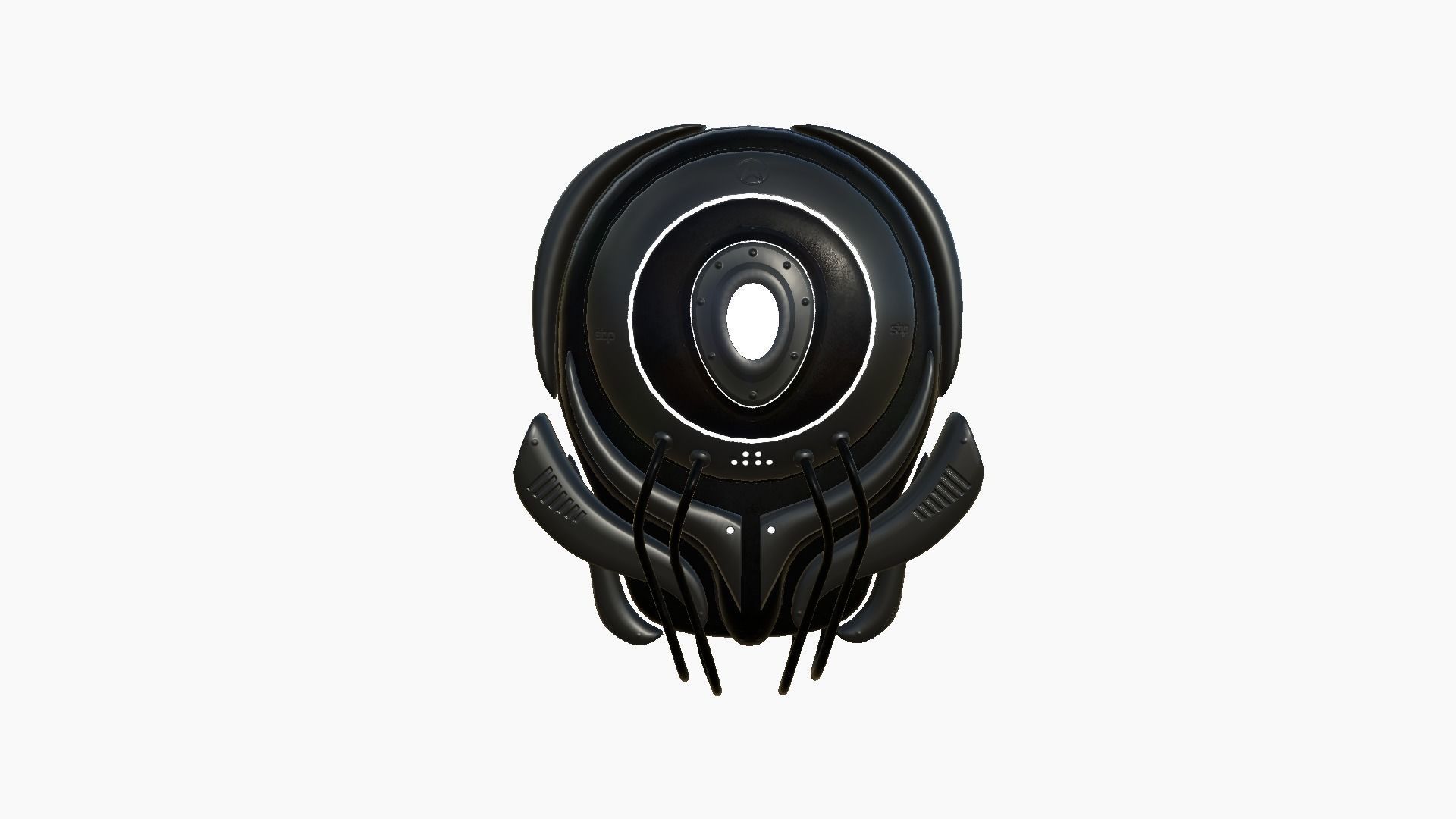 SciFi Backpack D08 Full Black - Fashion Character Design Low-poly 3D model_1