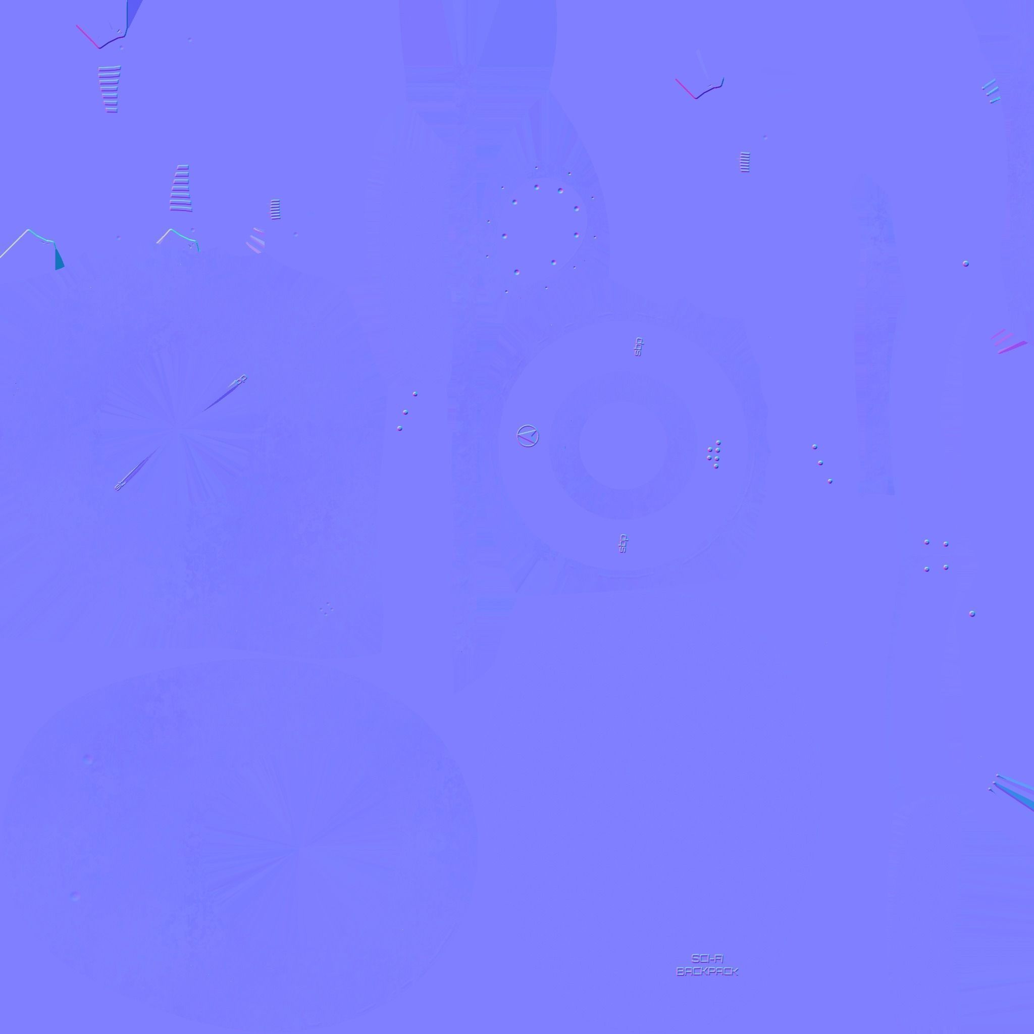 SciFi Backpack D08 Full Black - Fashion Character Design Low-poly 3D model_24