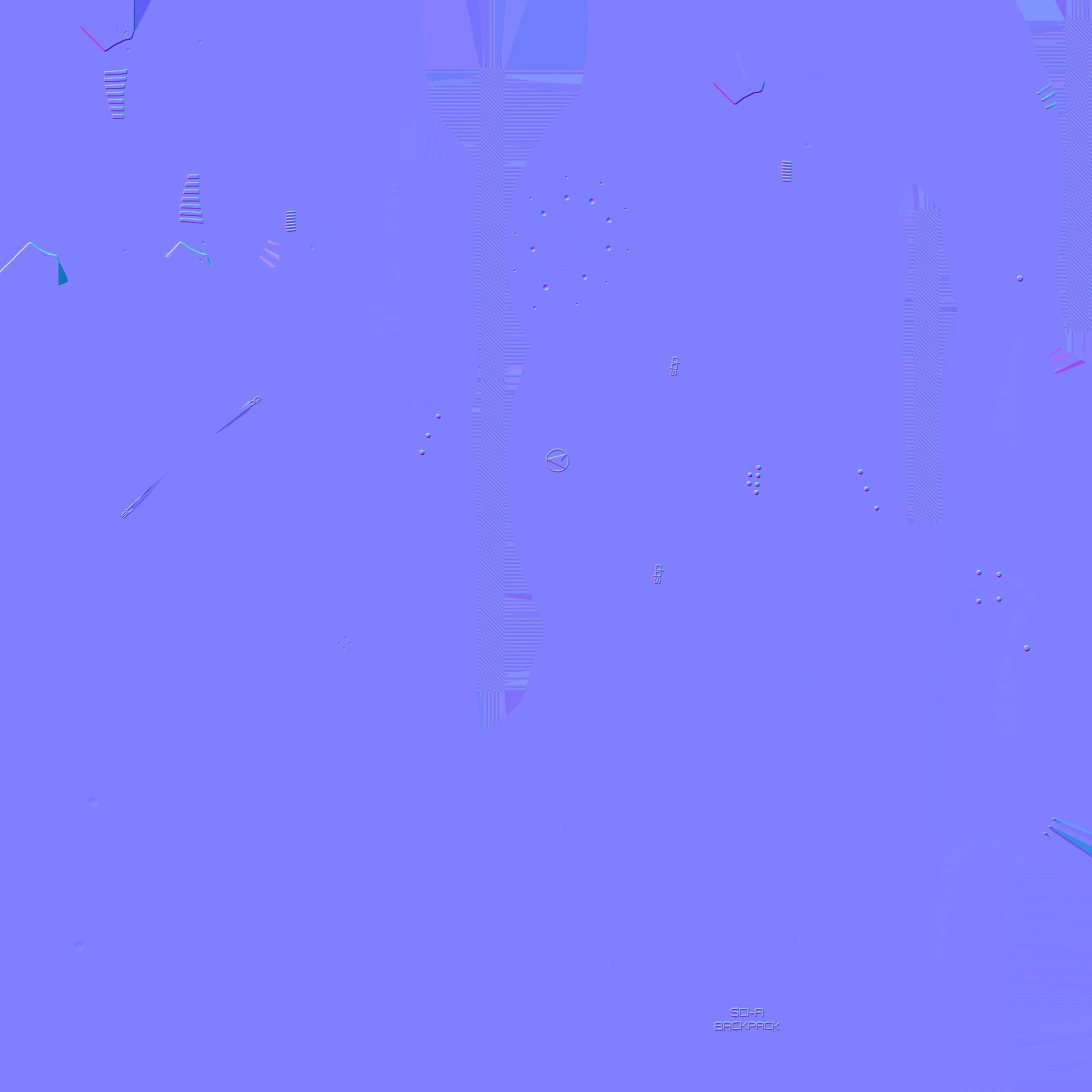 SciFi Backpack D09 Aluminum - Fashion Character Design Low-poly 3D model_24