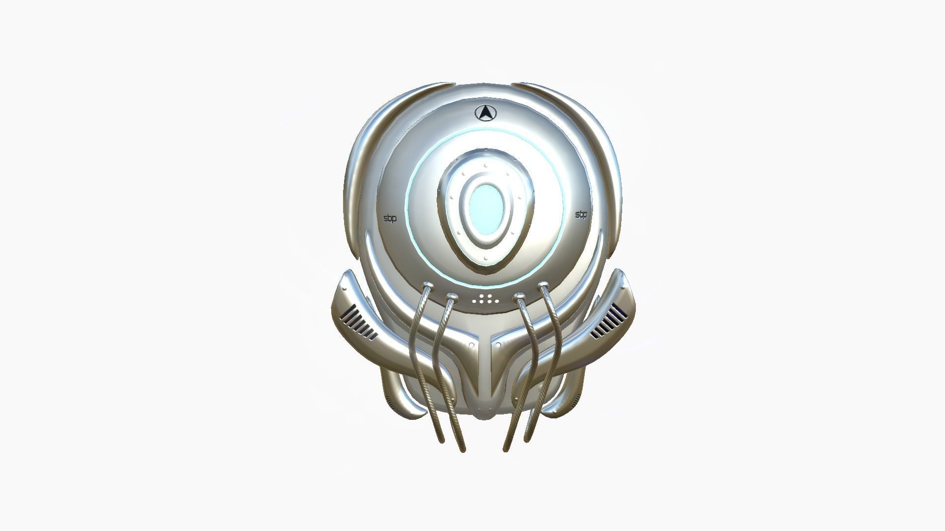 SciFi Backpack D09 Aluminum - Fashion Character Design Low-poly 3D model_1