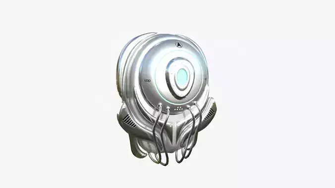 SciFi Backpack D09 Aluminum - Fashion Character Design Low-poly 3D model