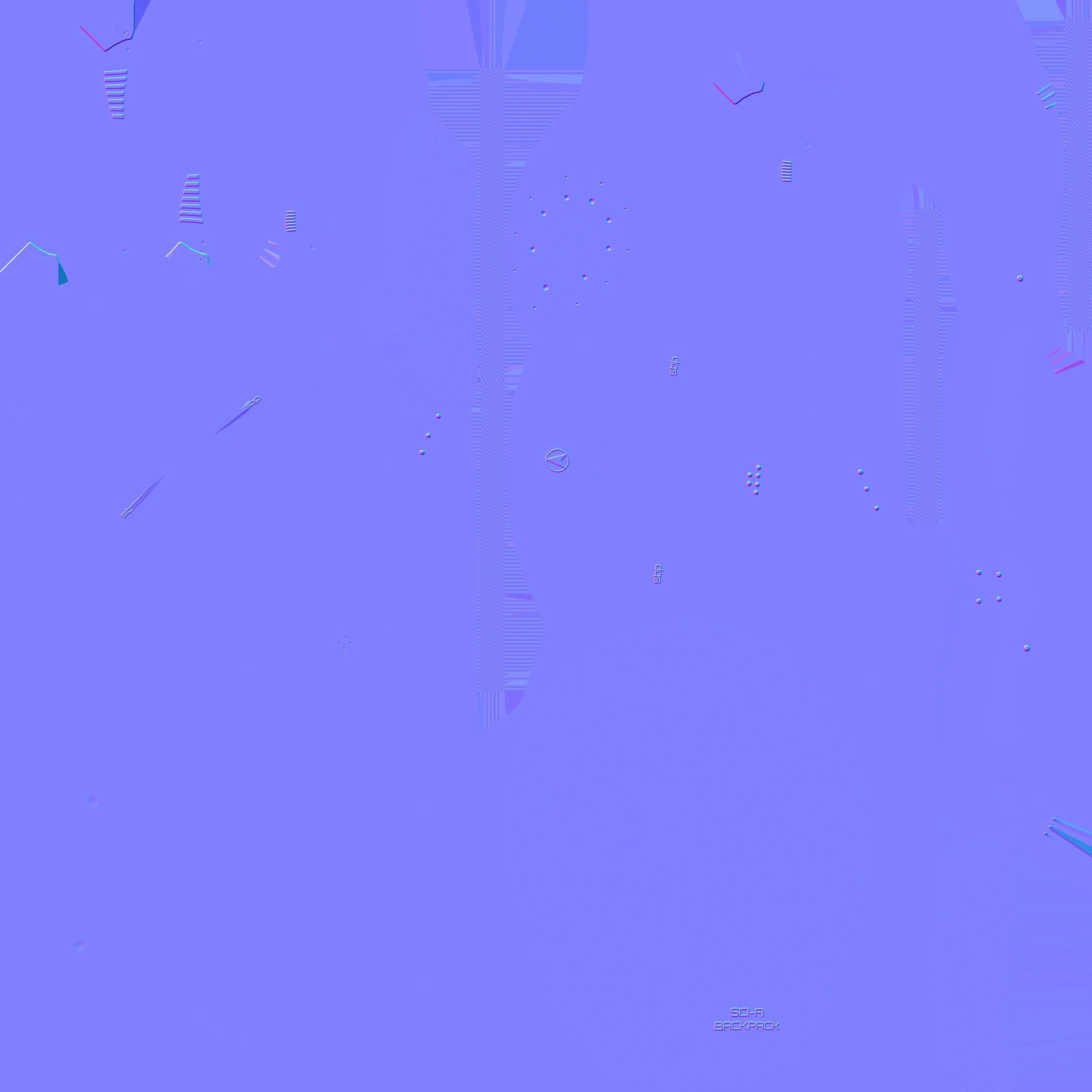 SciFi Backpack D10 Desert Camouflage - Fashion Character Design Low-poly 3D model_24