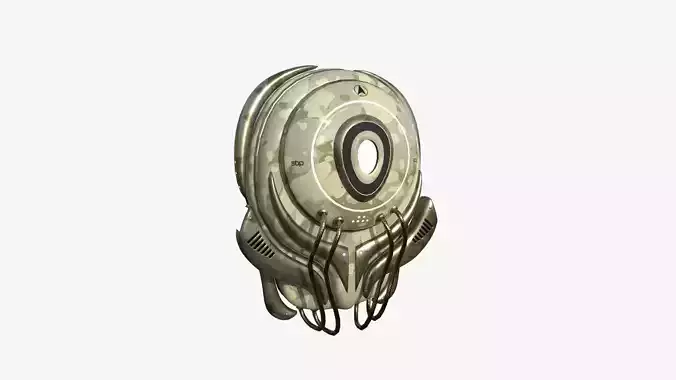 SciFi Backpack D10 Desert Camouflage - Fashion Character Design Low-poly 3D model