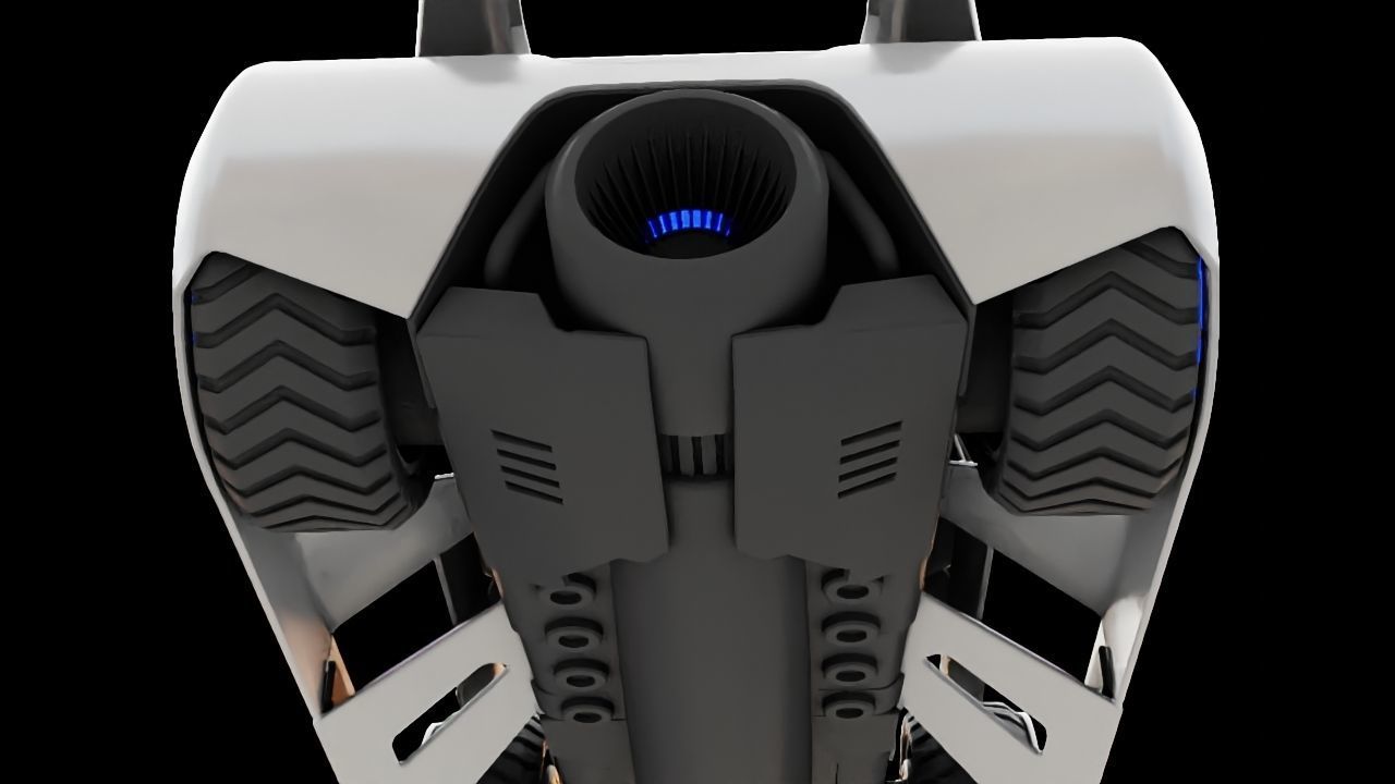 Futuristic race vehicle rigged 3D model_28