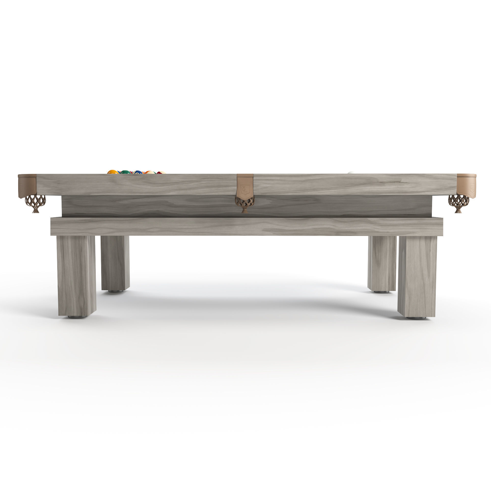 Rustic Pool Table 3D model_4