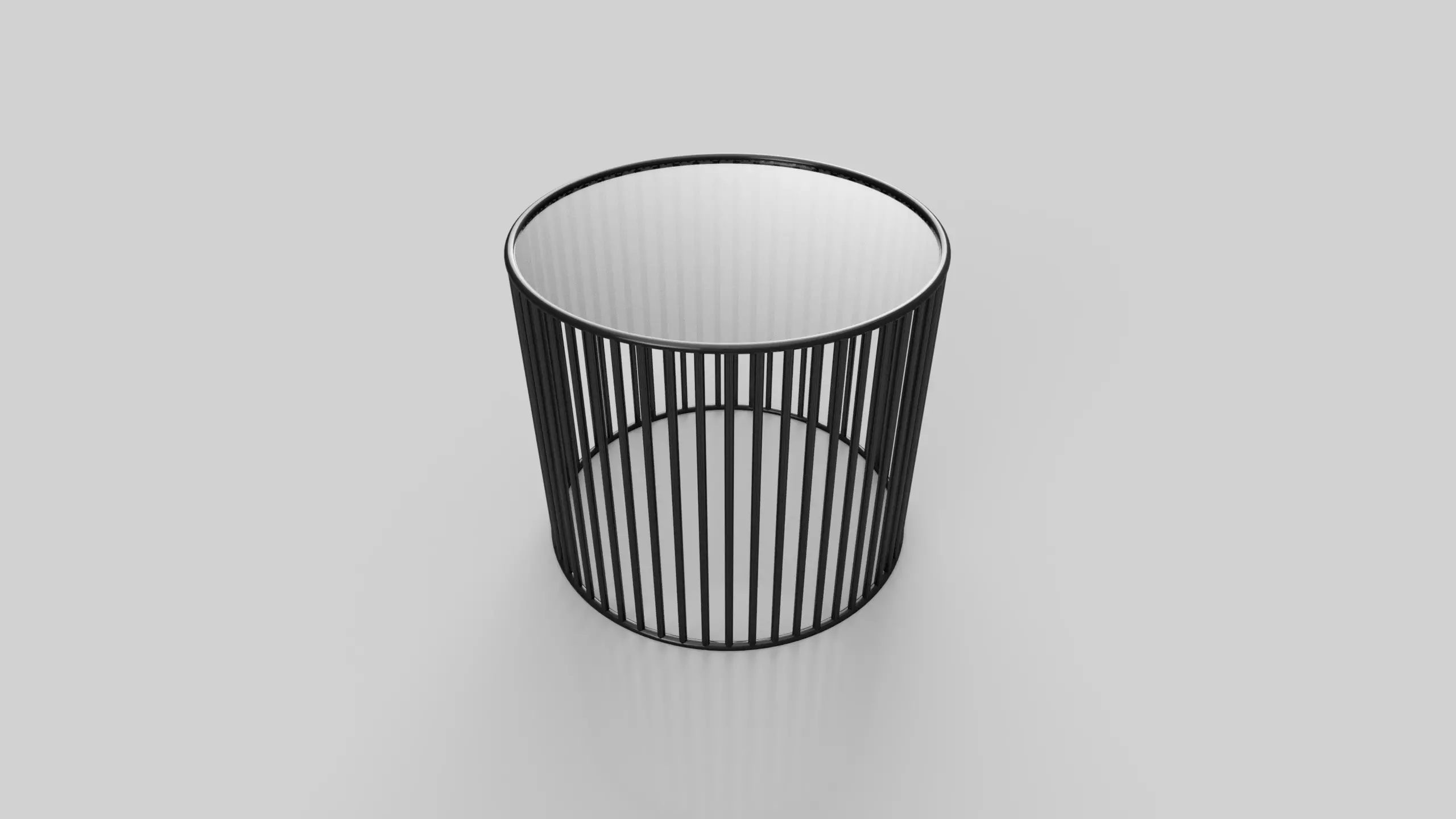 Nice Black Glass Sidetable Home Interior Free 3D model
