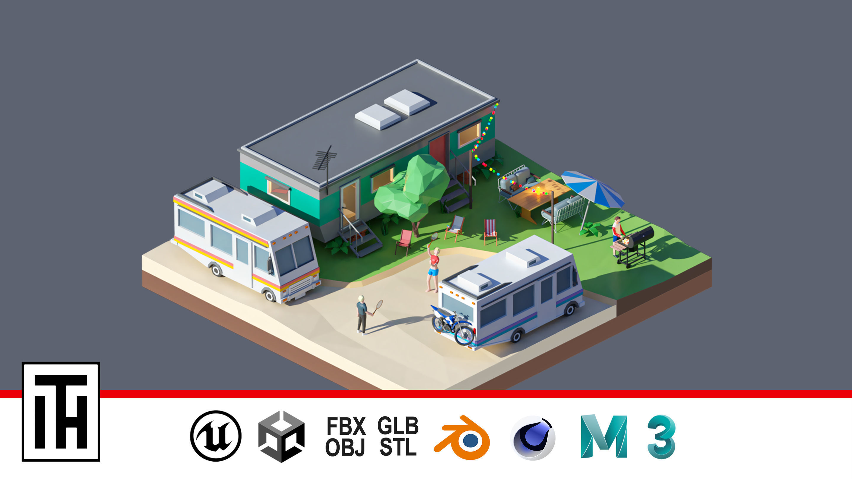 land 53A Low-poly 3D model_1