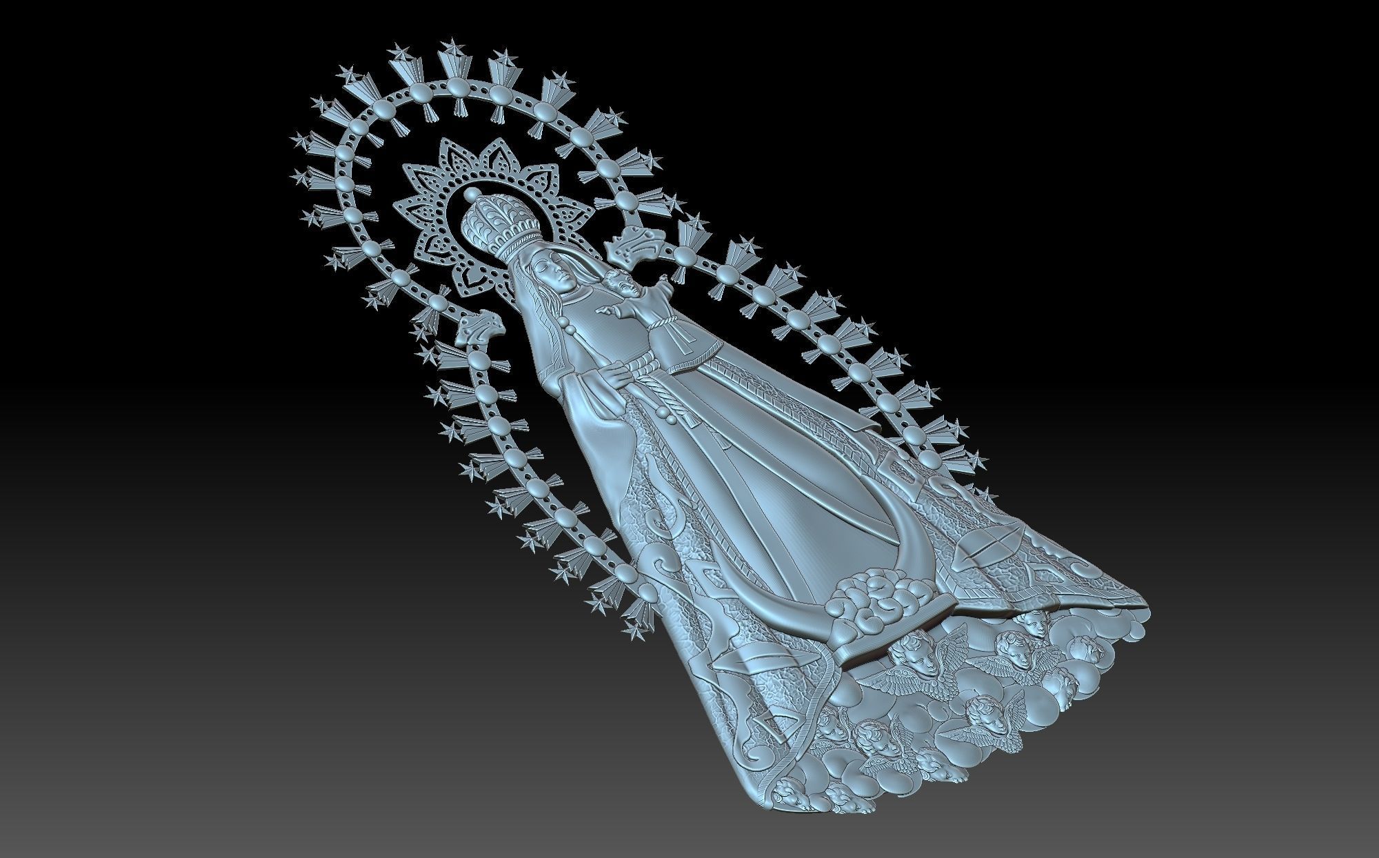 The Virgin Mary 3D print model_6