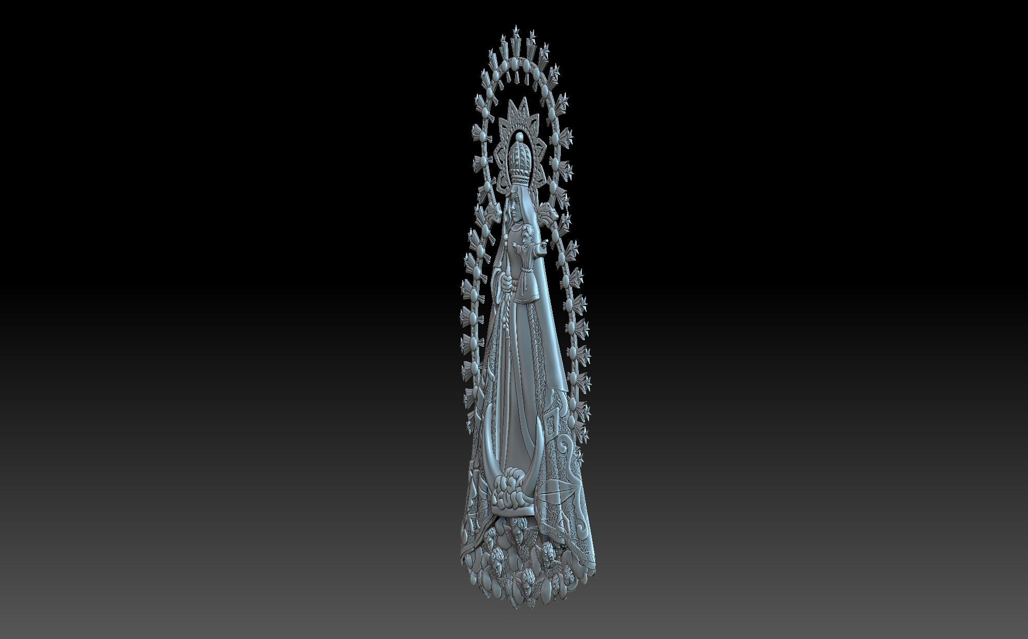 The Virgin Mary 3D print model_2