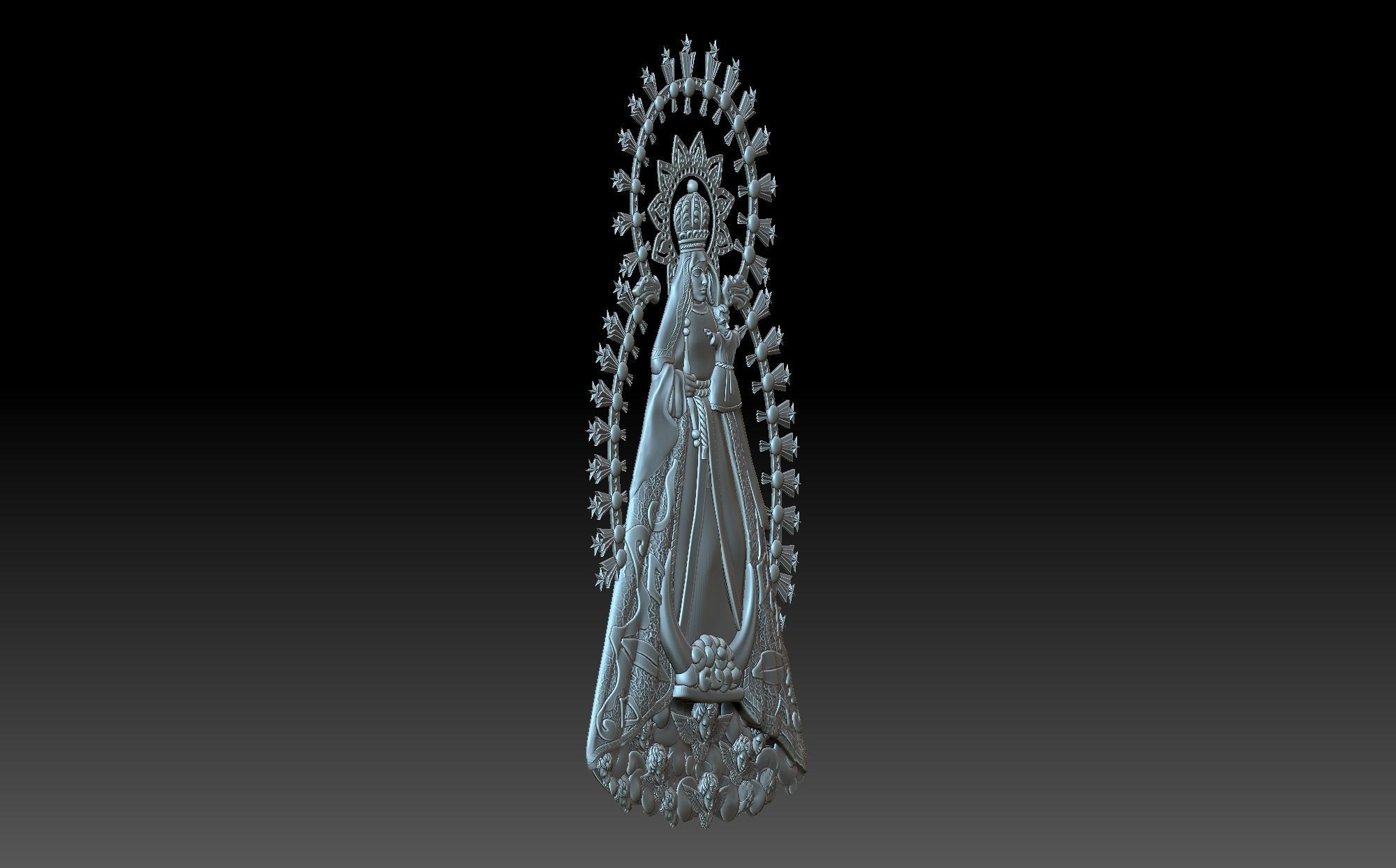 The Virgin Mary 3D print model_4