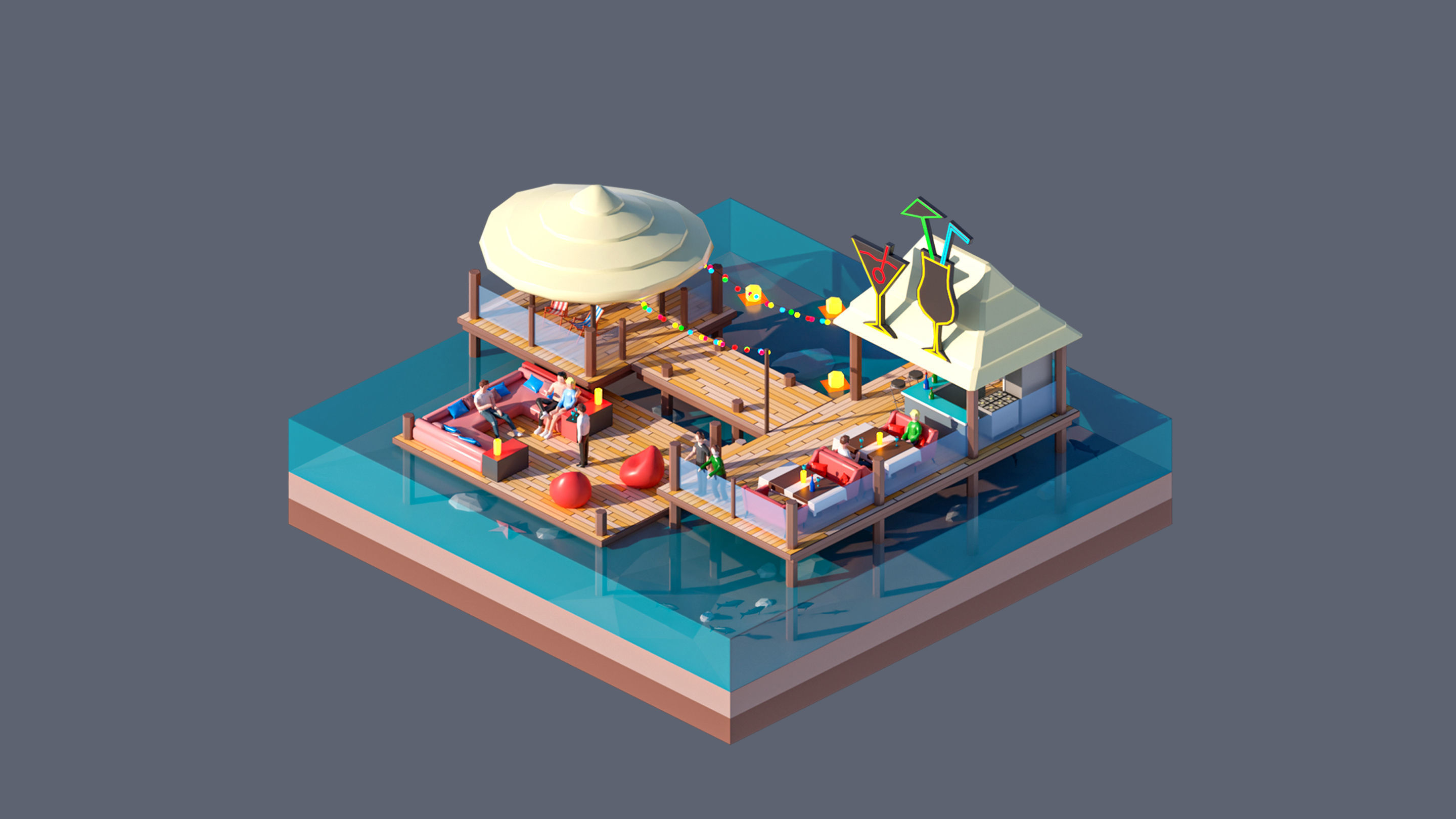 land 54A Low-poly 3D model_2