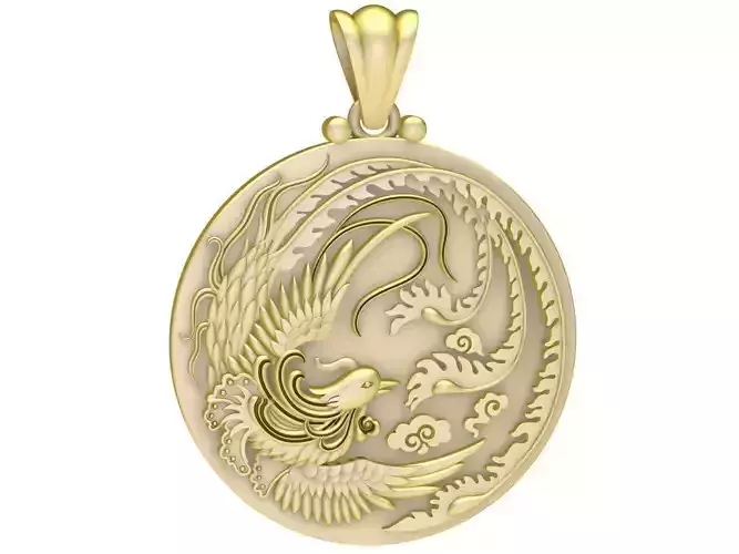 fengshui lucky phoneix pendant 3315