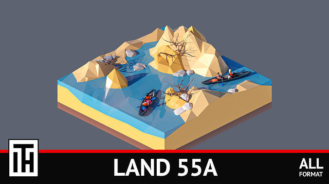 land 55A Low-poly 3D model