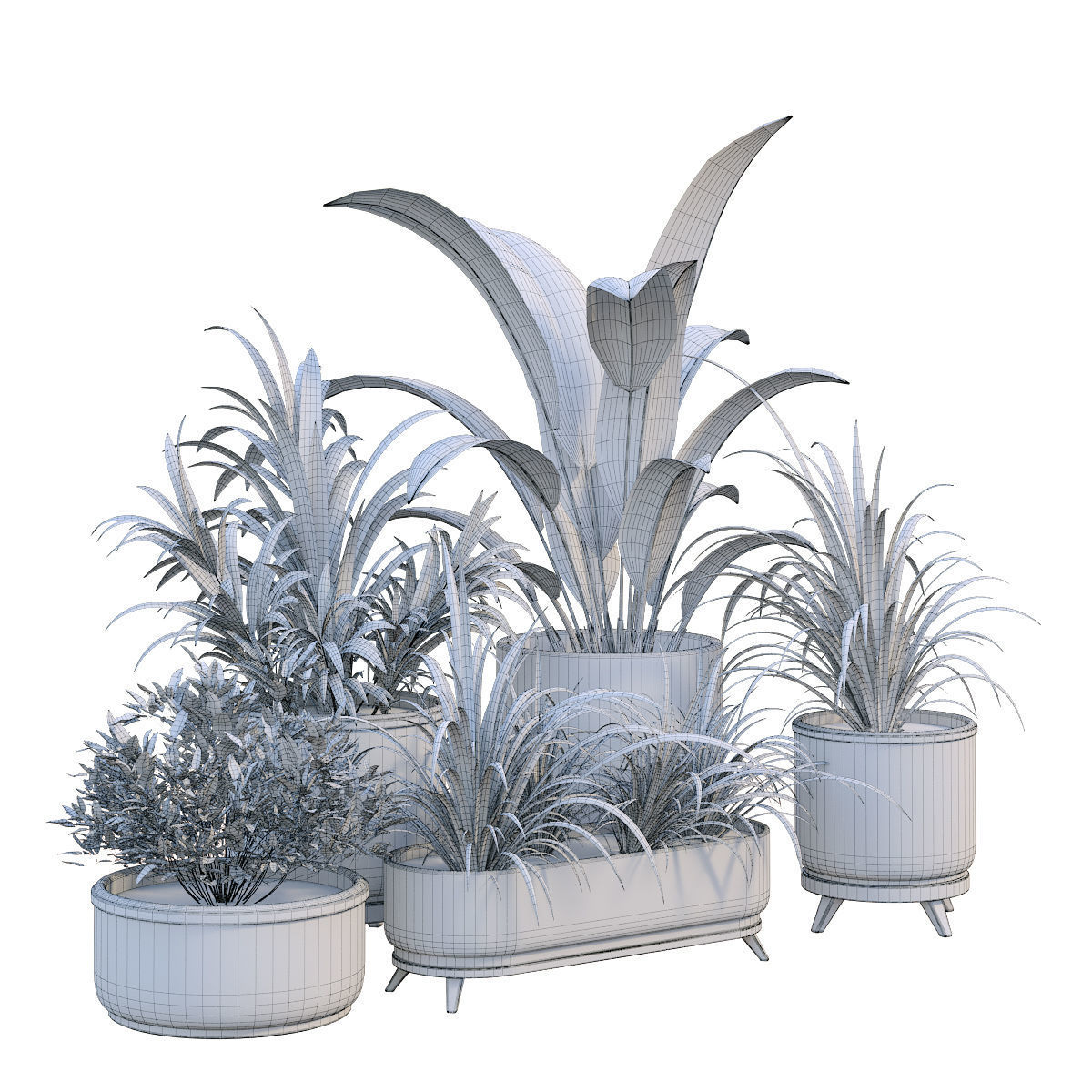 interior plant in box set 257 3D model_5
