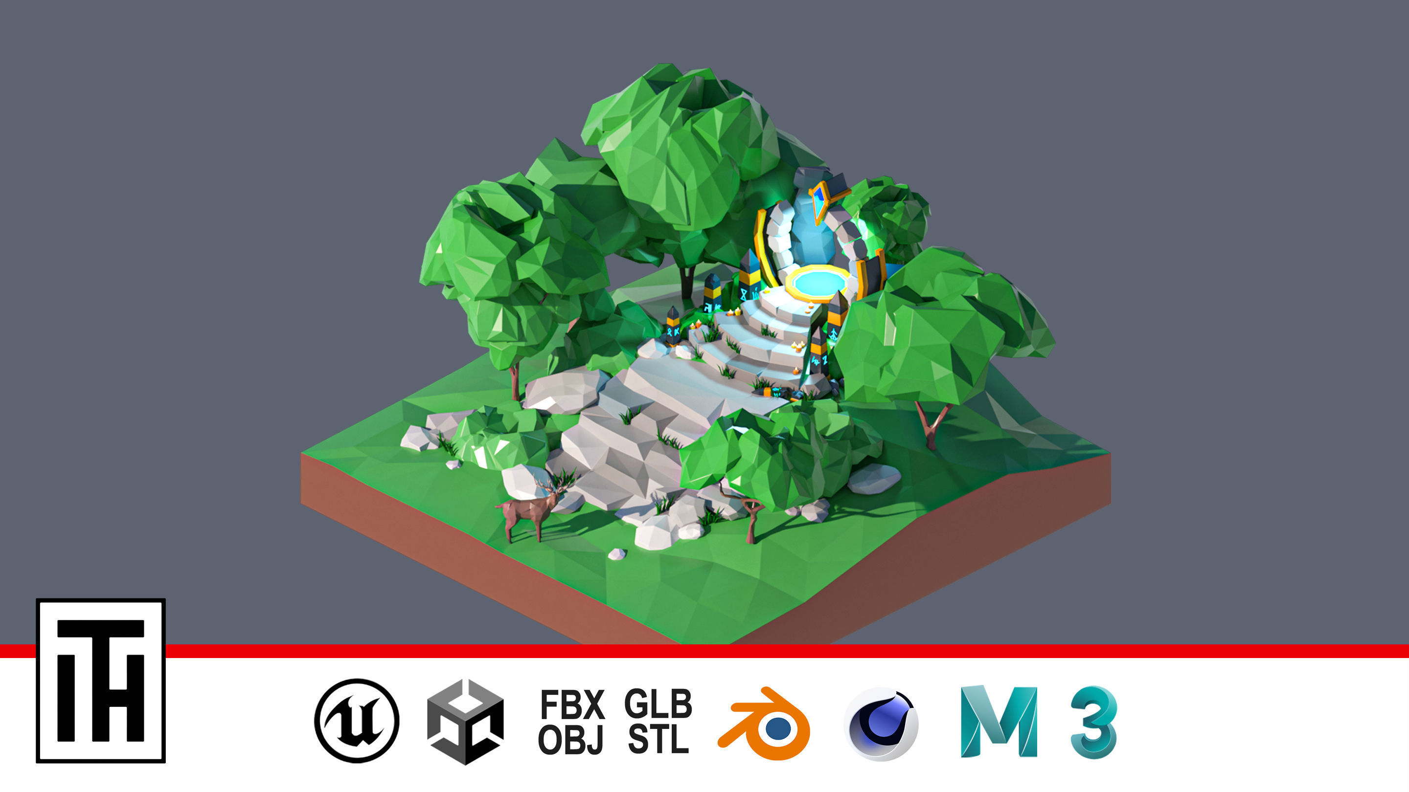 land 60A Low-poly 3D model_1