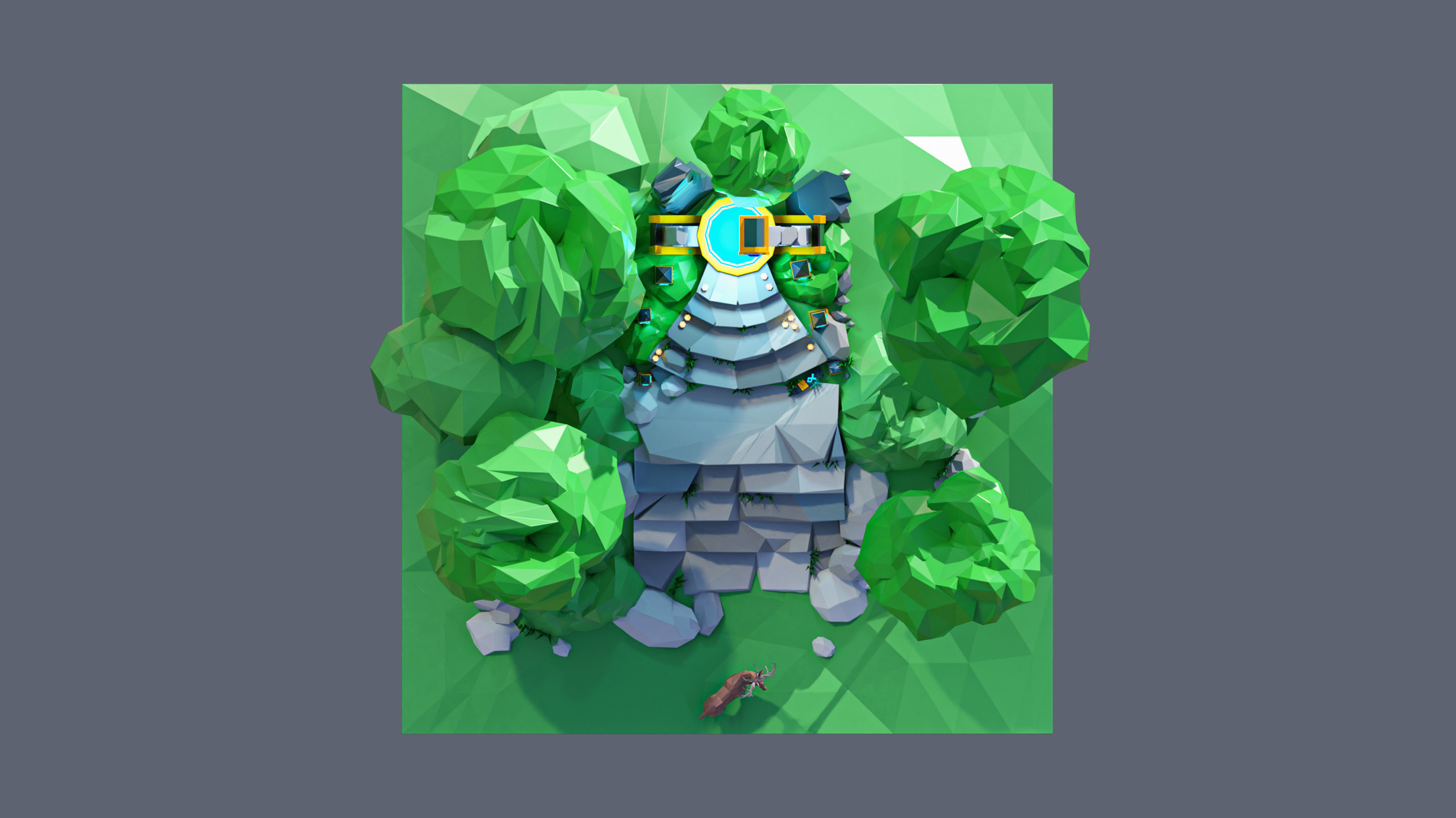 land 60A Low-poly 3D model_4