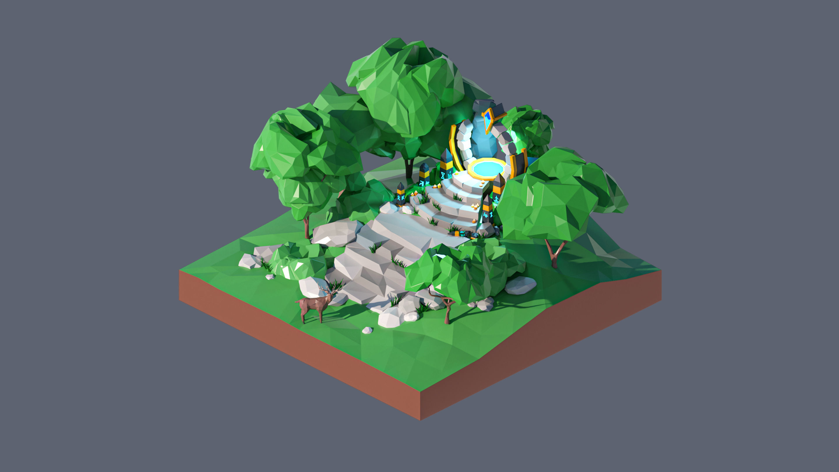 land 60A Low-poly 3D model_2
