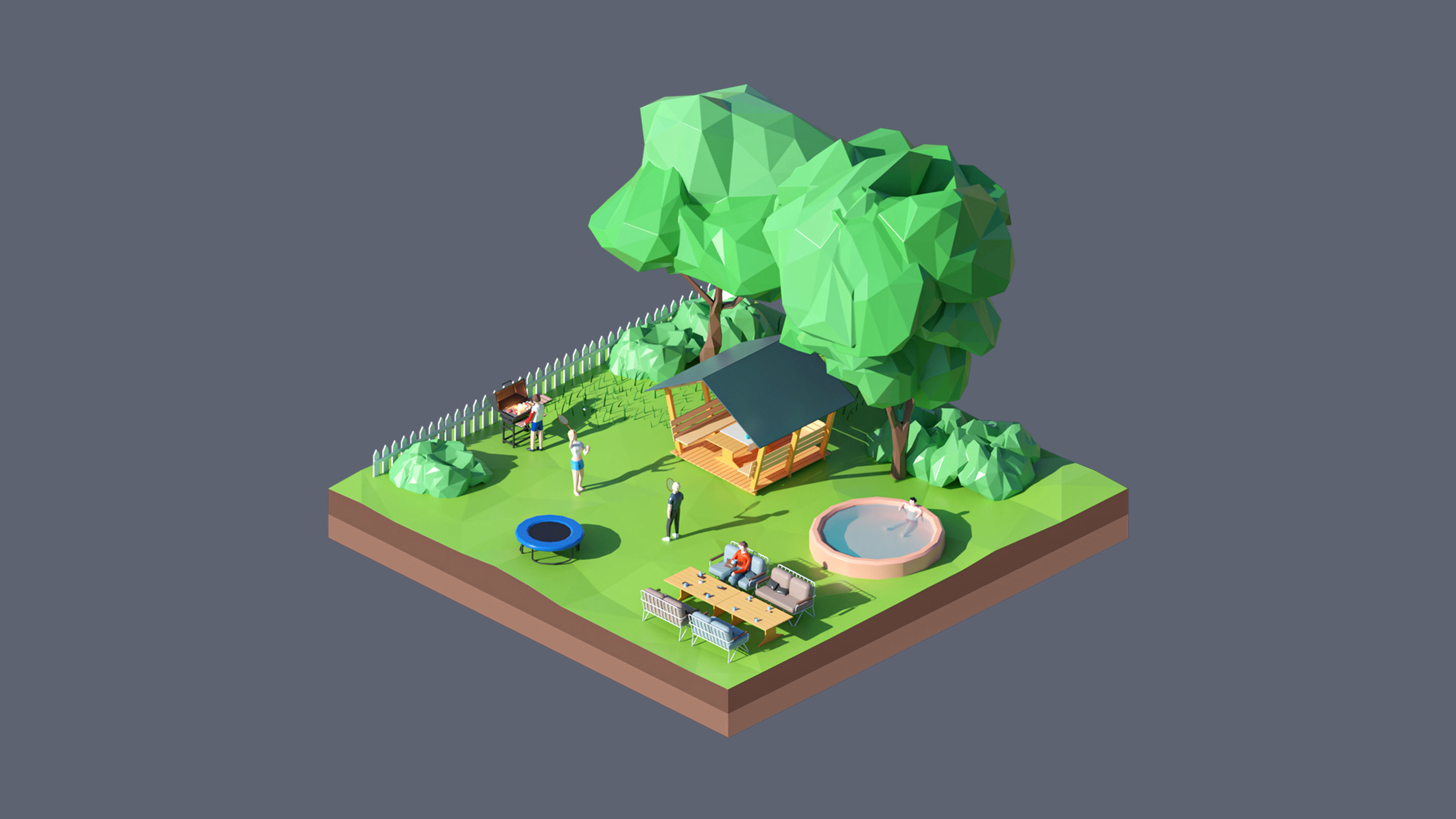 land 61A Low-poly 3D model_2
