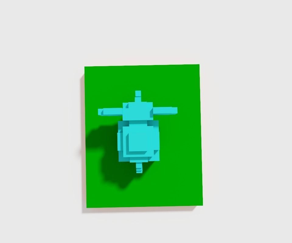 elephant pixel Free 3D model_5