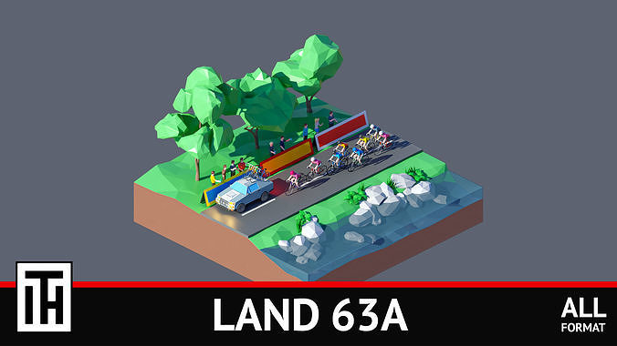 land 63A Low-poly 3D model