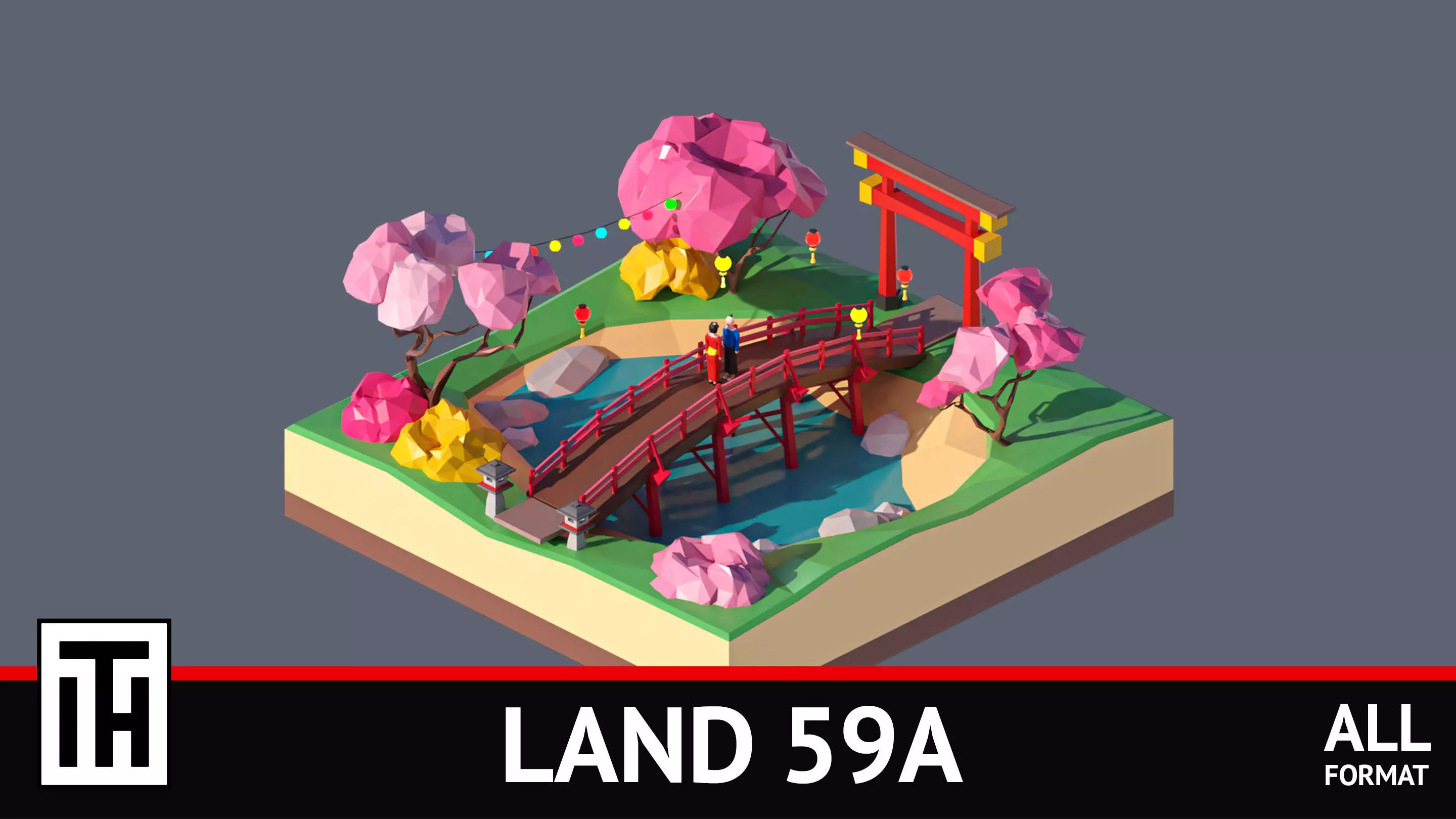 land 59A Low-poly 3D model