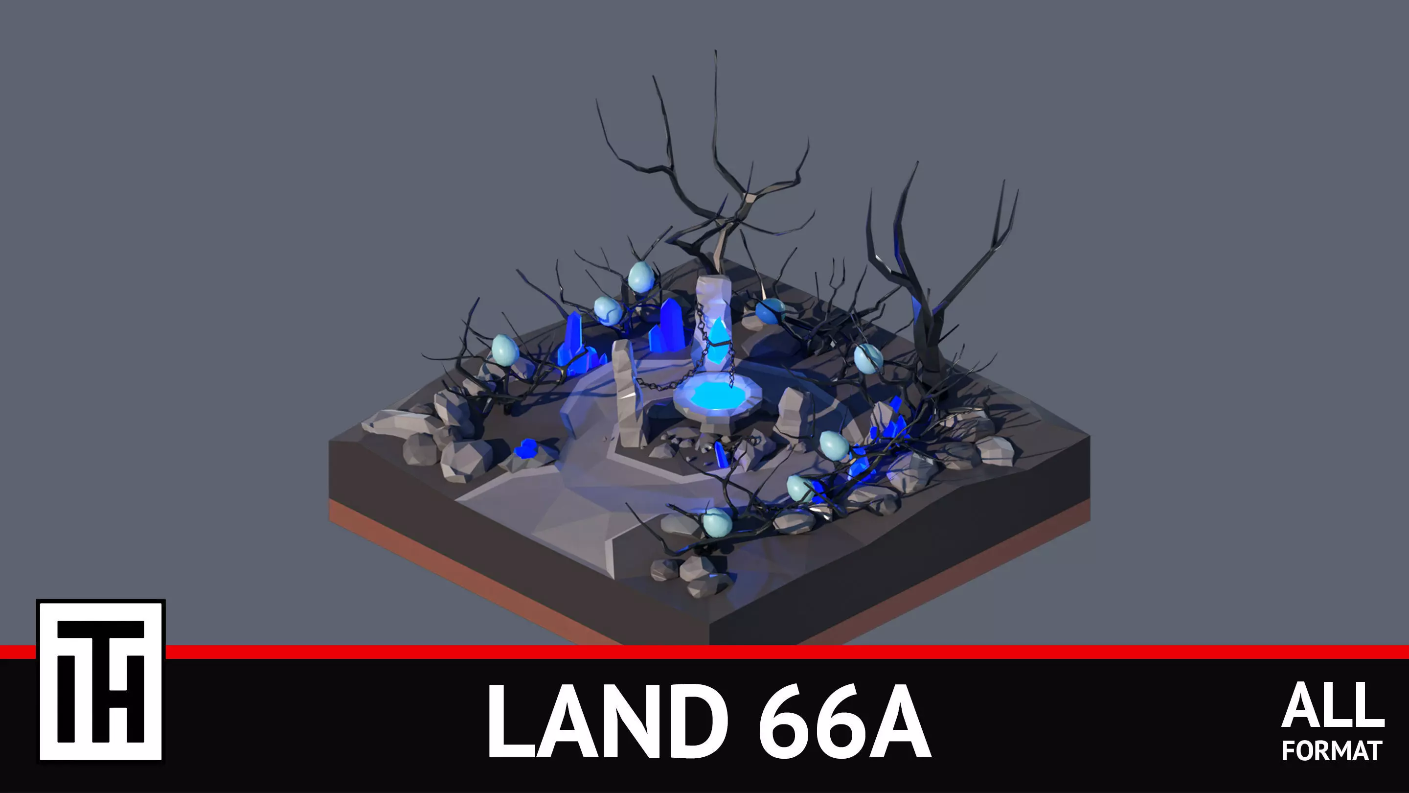 land 66A Low-poly 3D model_0